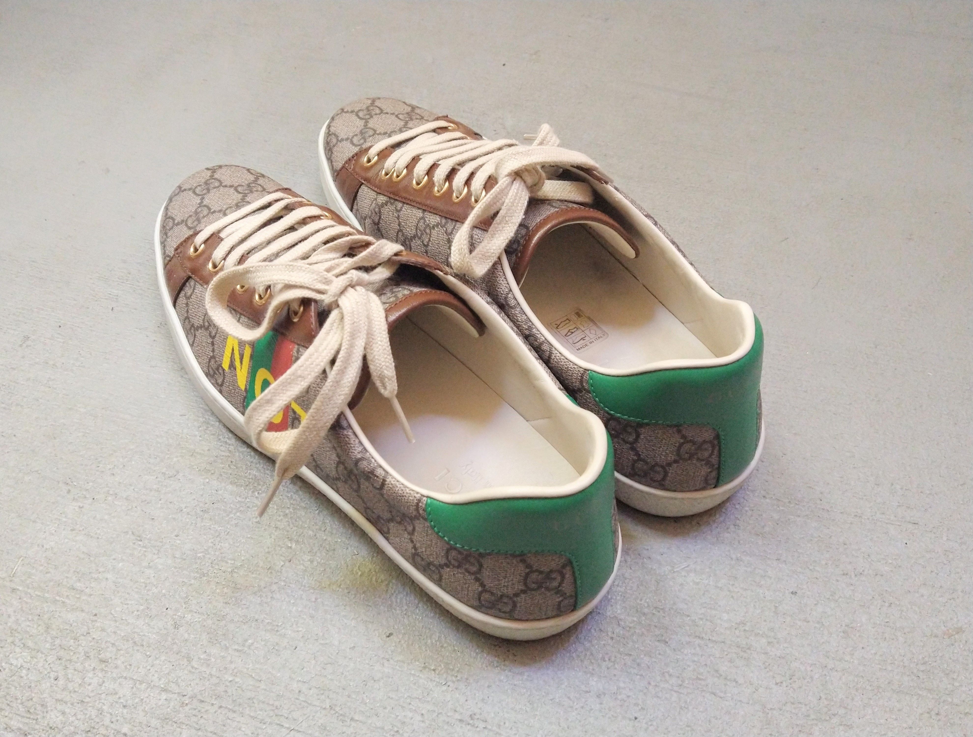 Gucci Gucci Ace Sneakers Size 10.5 Monogram Brown Green Low Size US 10.5 / EU 43-44 - 14 Thumbnail