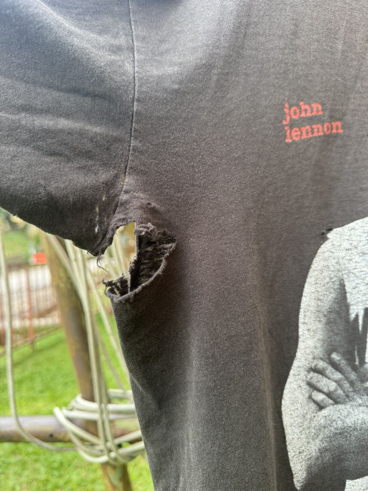 Band Tees × Fadeless × Vintage Vintage Super Thrashed 90s John Lennon Black Dreamer tees Size US XL / EU 56 / 4 - 13 Thumbnail