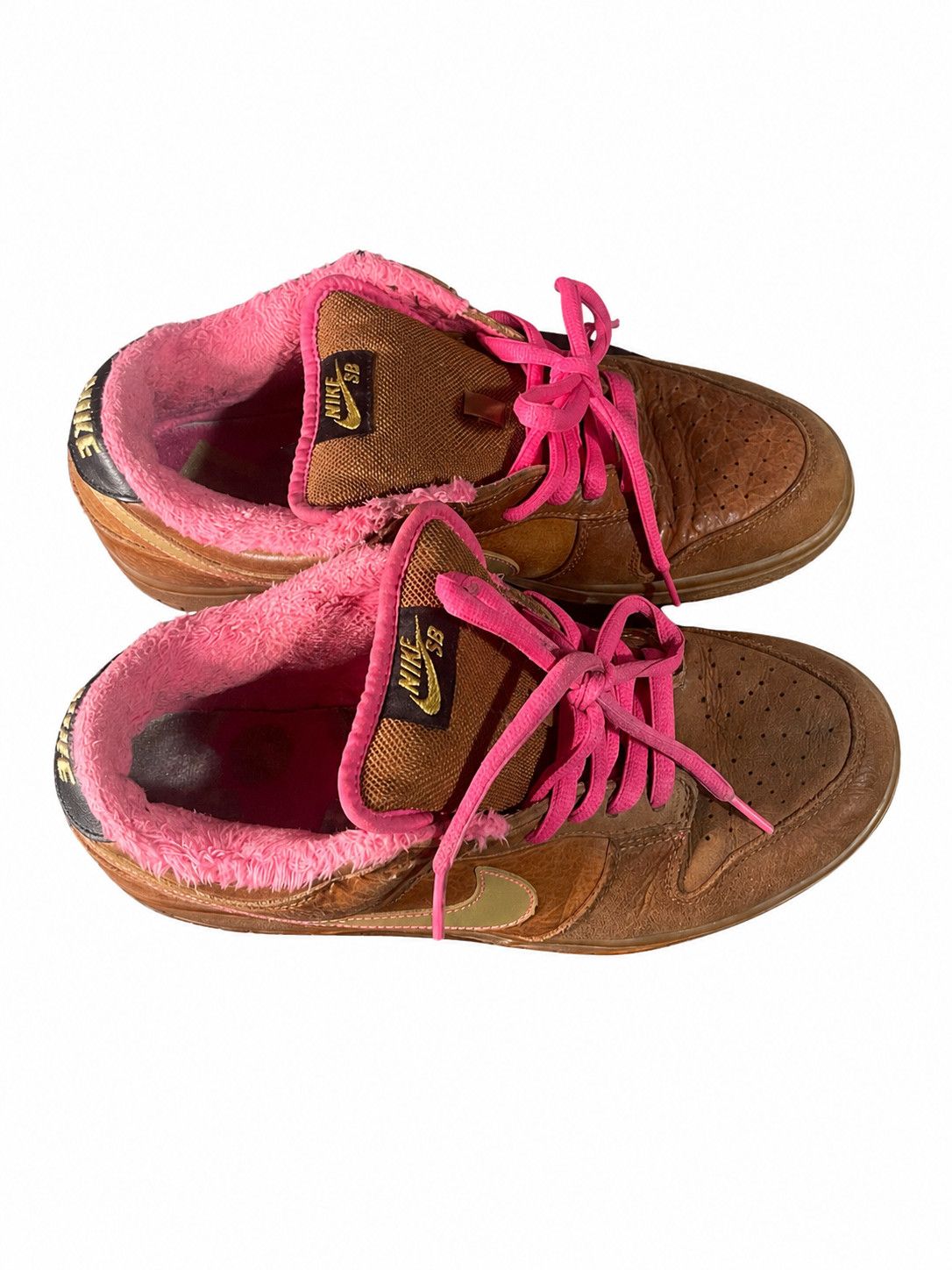 Nike SB Nike SB Dunk Low Gibson Brown Pink Fur SZ 10 Size US 10 / EU 43 - 2 Thumbnail