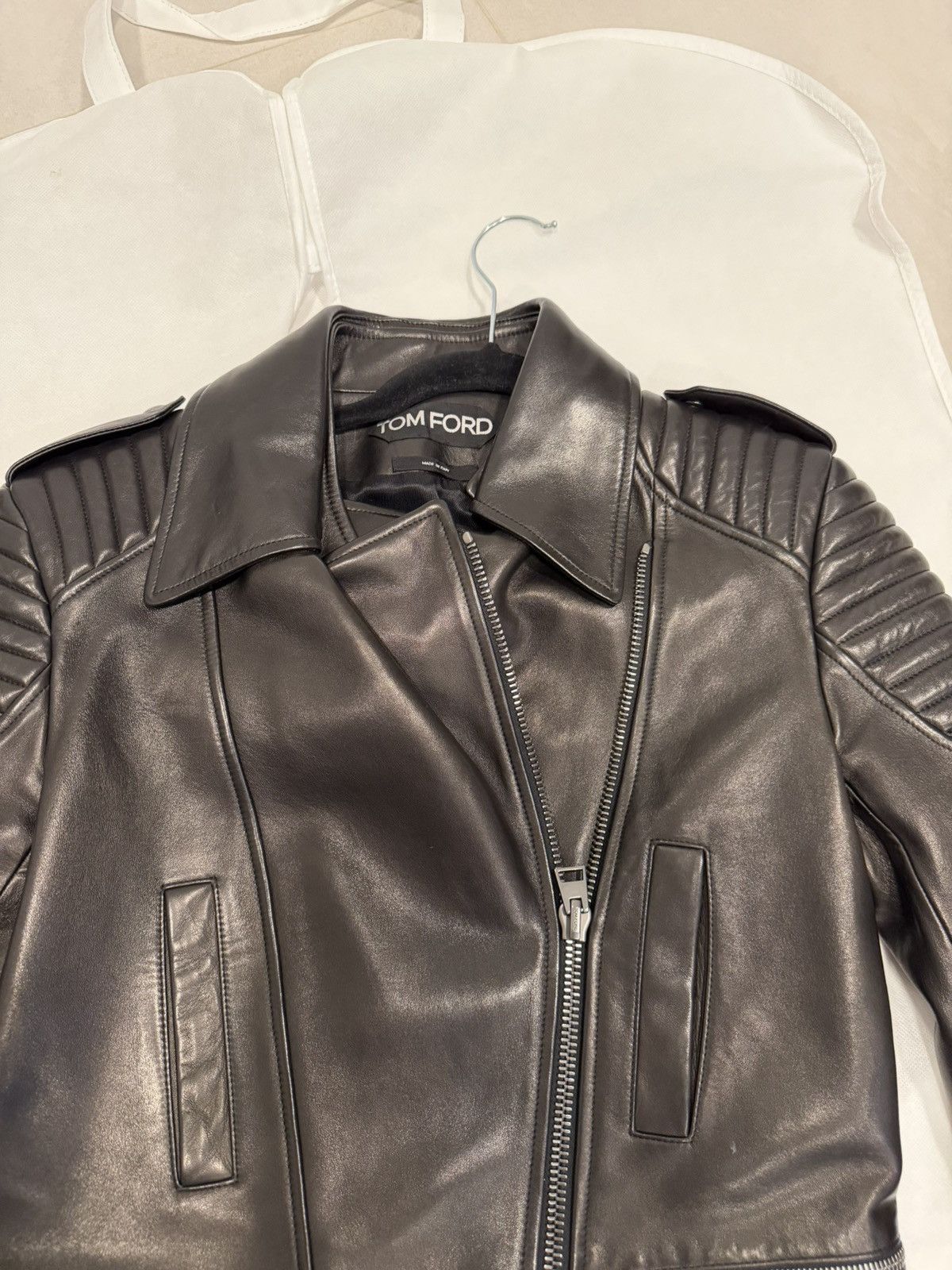 Tom Ford TOM FORD Leather Jacket Sz 42 Size M / US 6-8 / IT 42-44 - 4 Thumbnail
