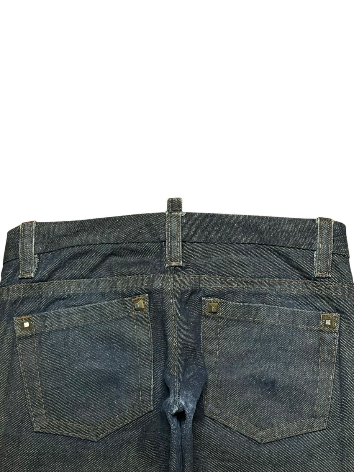 Dsquared2 Vintage Italian Dsquared2 Mud Wash Studded Flare Jeans Size US 30 / EU 46 - 8 Thumbnail
