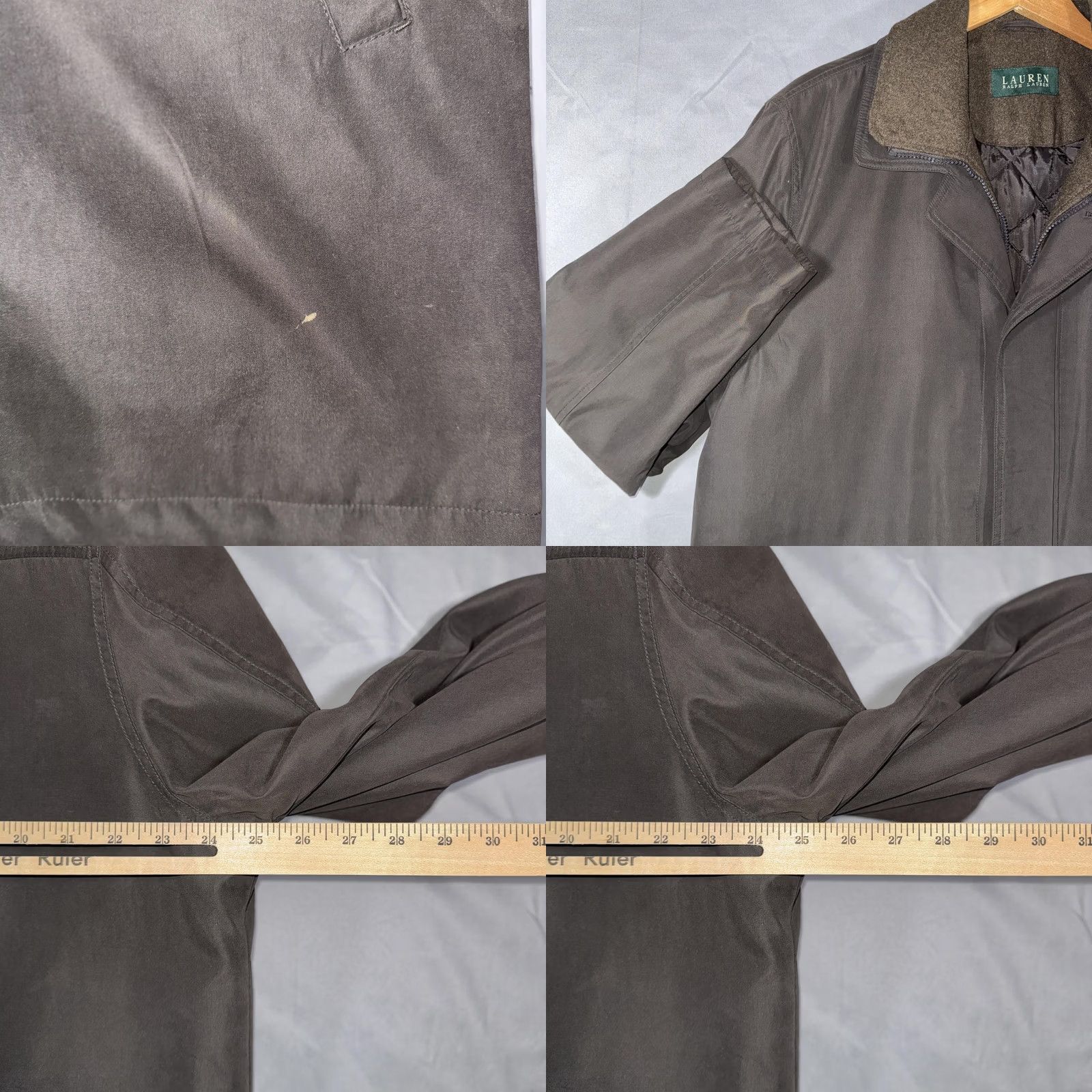 Ralph Lauren Lauren Ralph Coat Mens 40 Brown Long Rain Overcoat Quilted Liner Warm Size US XXS / EU 40 - 8 Thumbnail