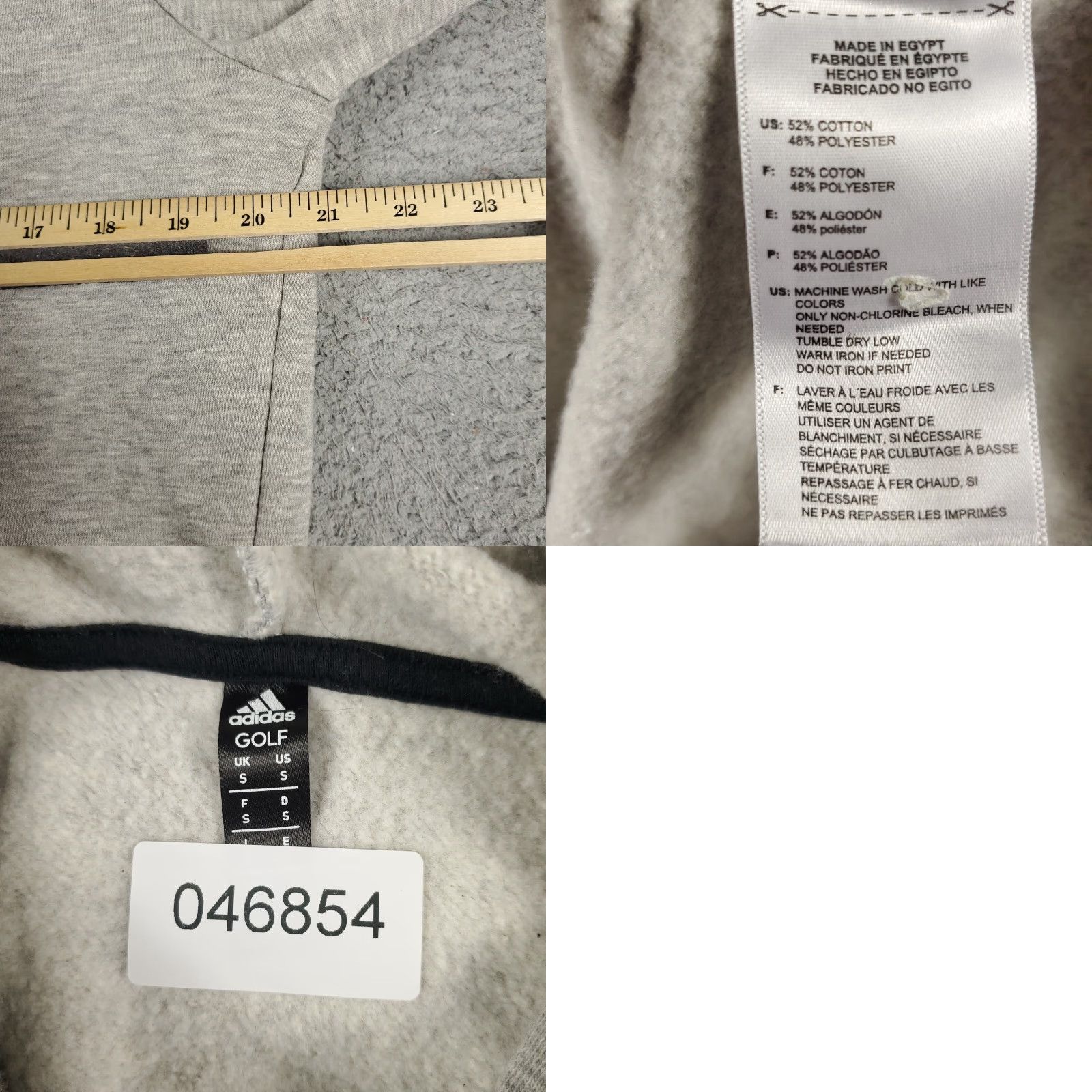 Adidas Adidas Hoodie Mens Small Gray Casual Pullover Sweatshirt Size US S / EU 44-46 / 1 - 8 Thumbnail