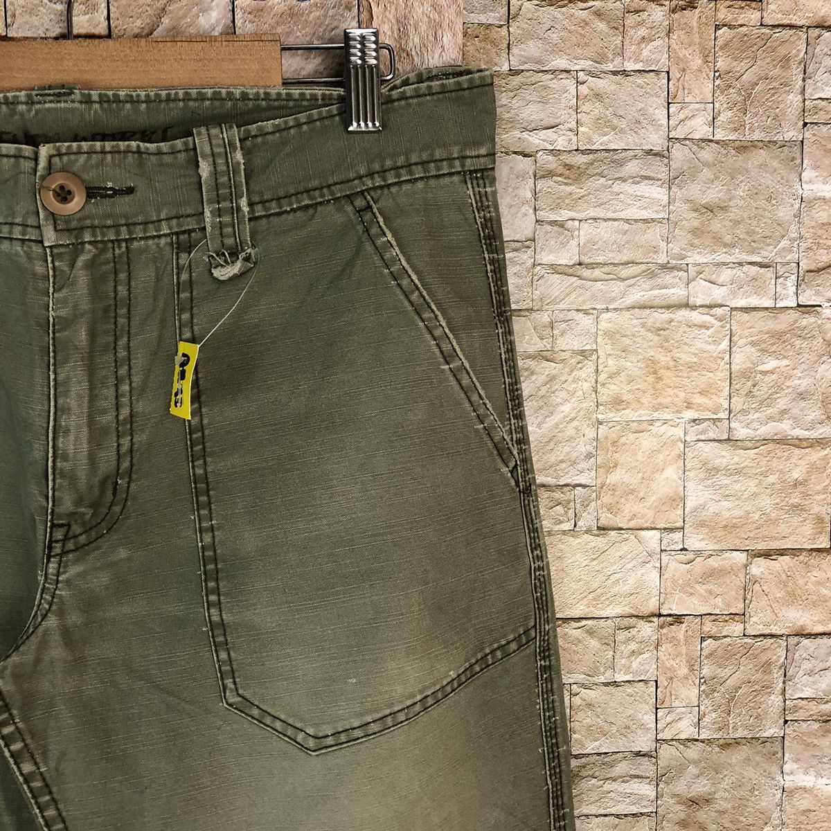 Faded Glory × Japanese Brand Twenty Works Green utility tactical Cargo Pants #A1143 Size US 31 - 9 Thumbnail