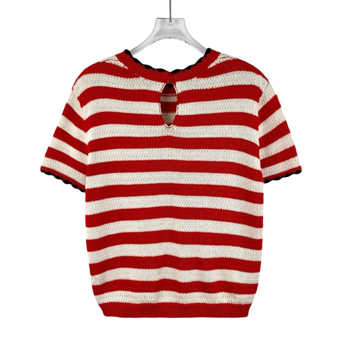 Miu Miu MiuMiu Colorblocked Striped Cotton Knit Sweater Size M / US 6-8 / IT 42-44 - 2 Thumbnail