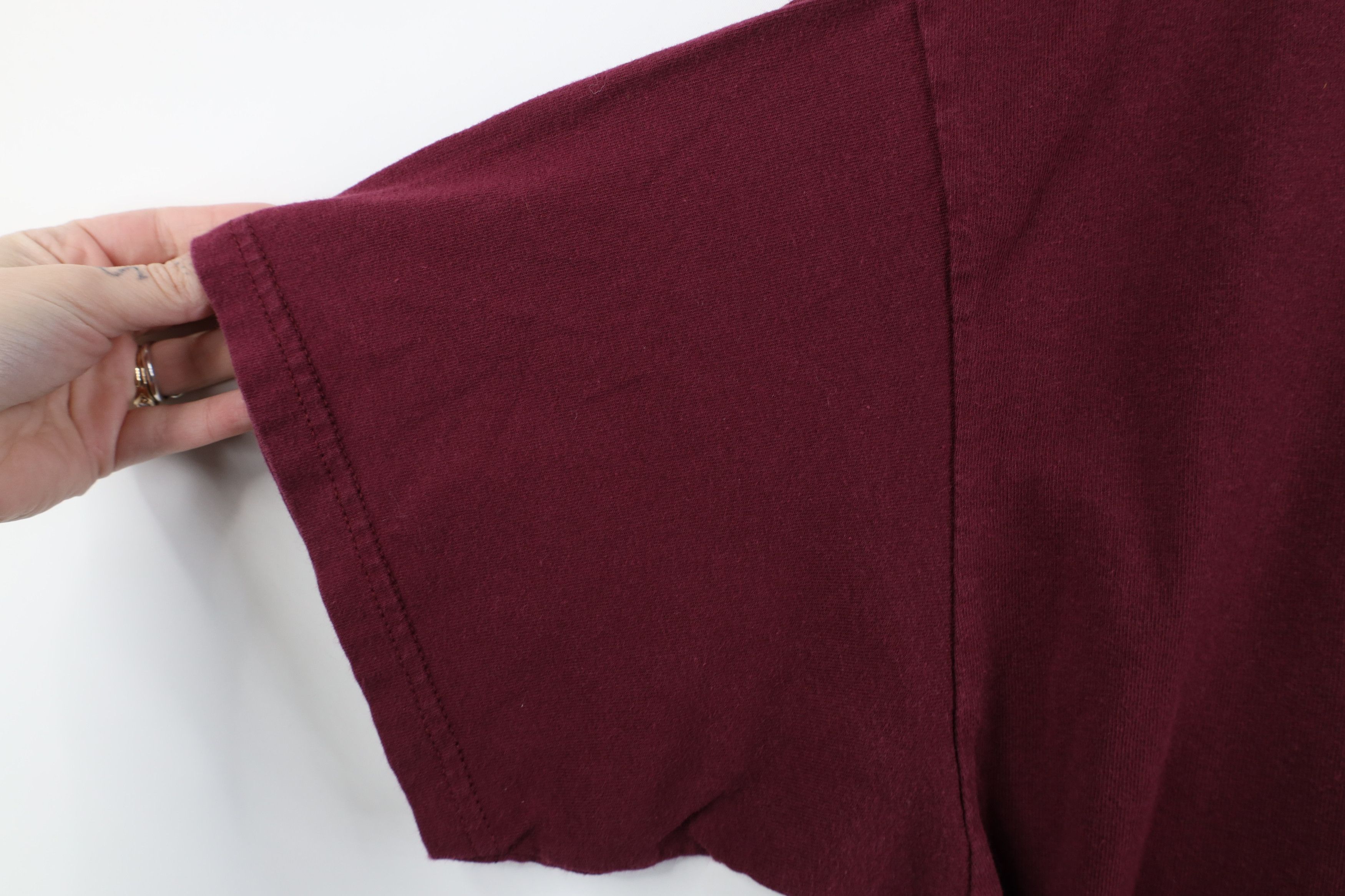 Vintage Vintage 90s Y2K Streetwear Skateboarding T-Shirt Maroon Size US XL / EU 56 / 4 - 9 Thumbnail