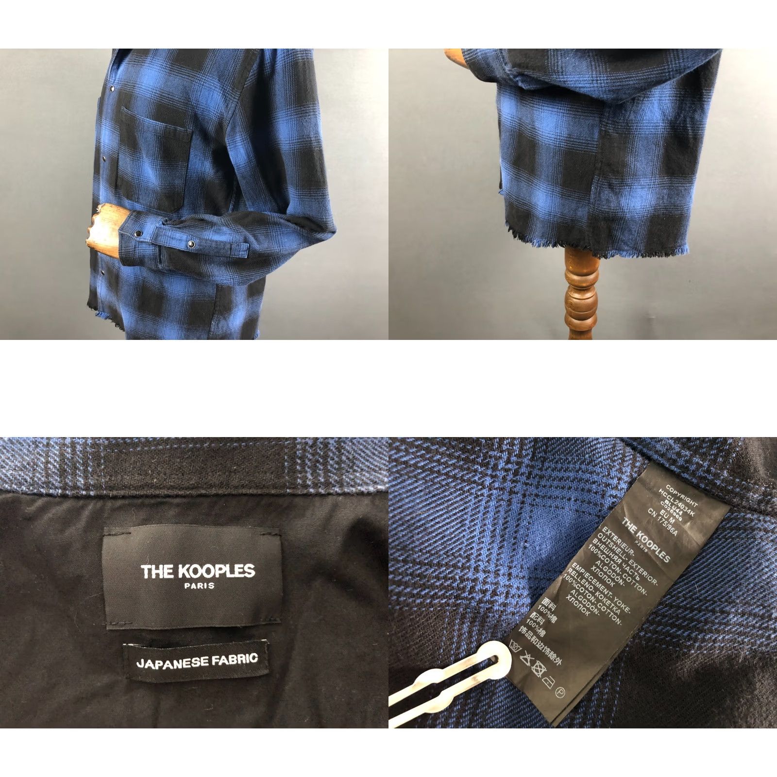The Kooples The Kooples Shirt Blue Cotton Check M Regular Men Button-Up Shirt Size US M / EU 48-50 / 2 - 8 Thumbnail