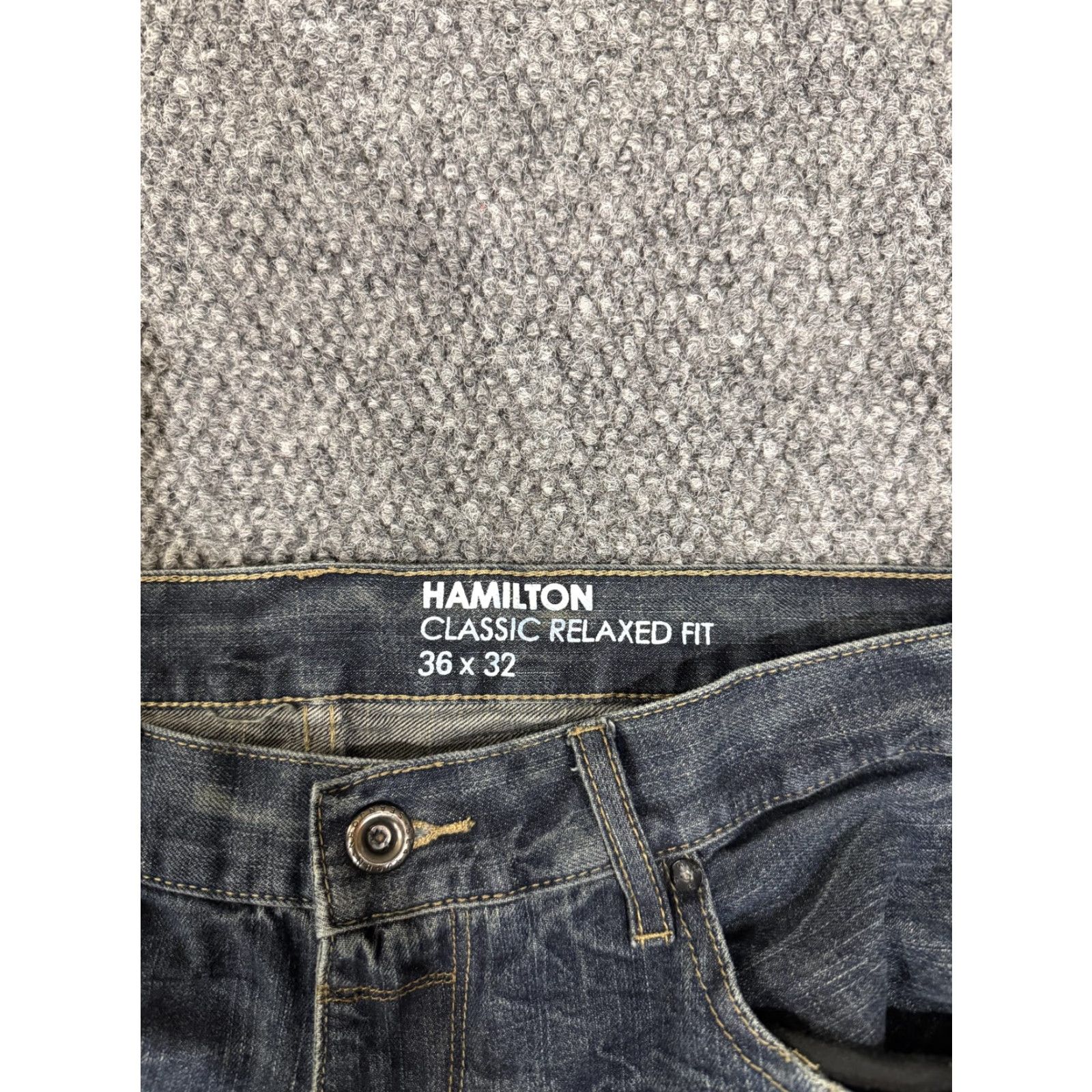 Sean John Sean John Jeans Mens 36x32 Hamilton Relaxed Fit Blue Denim Distressed Pockets Straight Cross-Brand Wrangler Size US 36 / EU 52 - 3 Thumbnail
