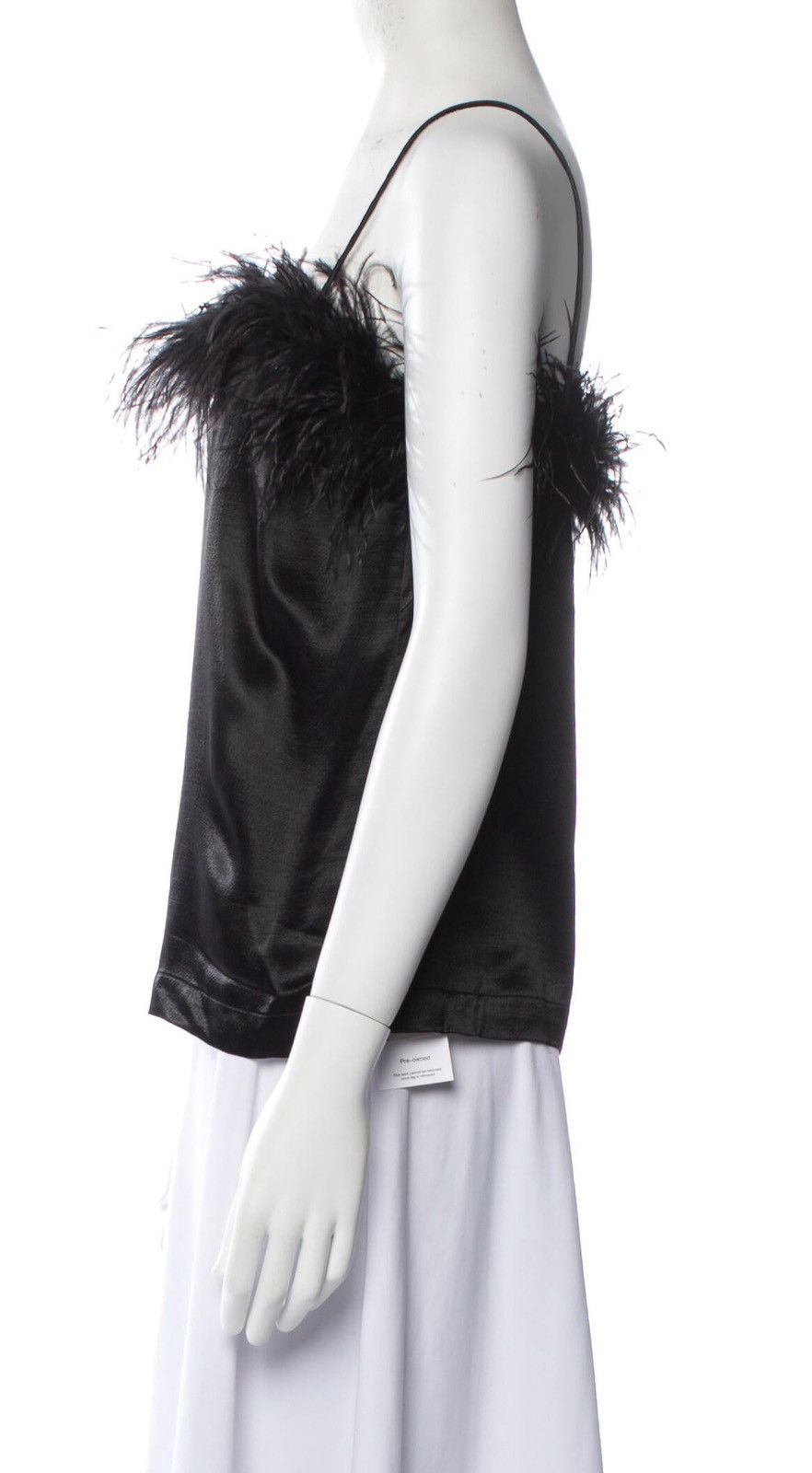 Veronica Beard Veronica Beard Square Neckline Camisole Ostrich Feathers Size XS / US 0-2 / IT 36-38 - 2 Thumbnail