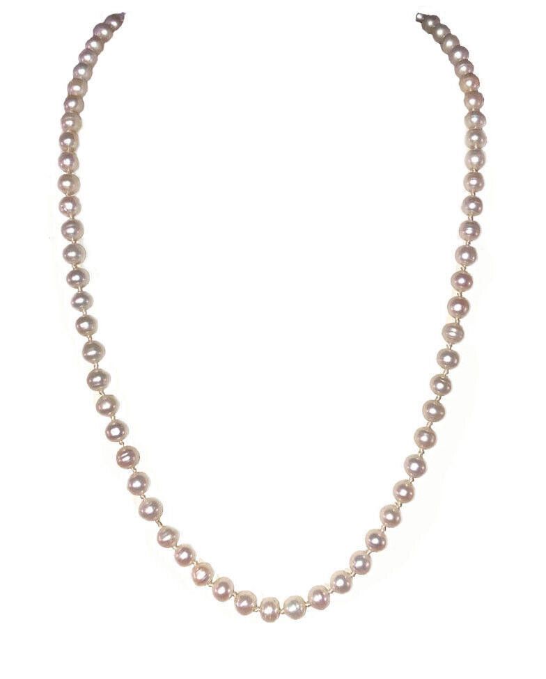 Designer White Cultured Pearl Knotted Bead Necklace Size ONE SIZE - 2 Thumbnail