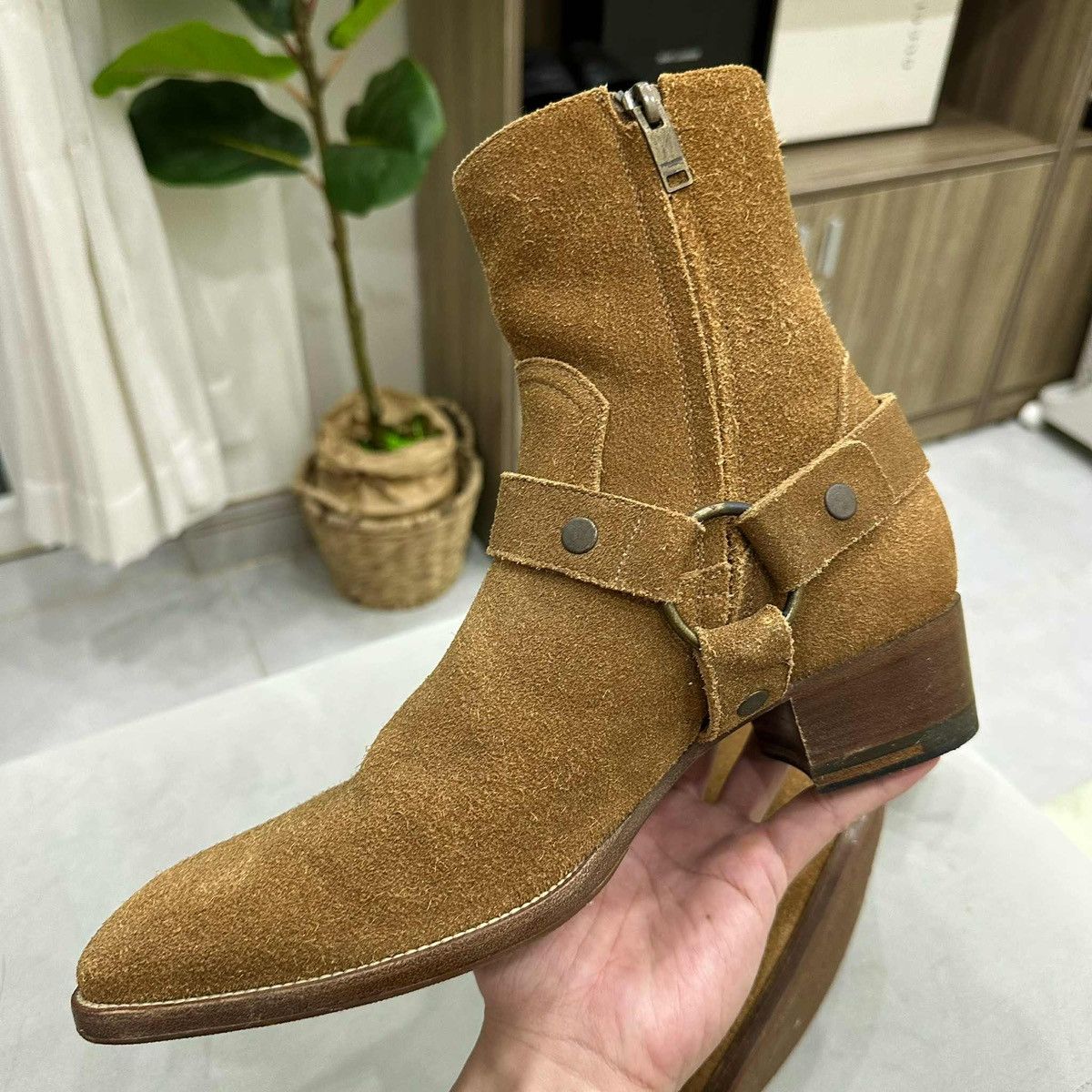 Saint Laurent Paris SAINT LAURENT BROWN SUEDE HARNESS BOOTS IN EU41 Size US 8 / EU 41 - 3 Thumbnail