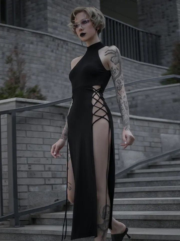 High Split Bandage Women Dresses