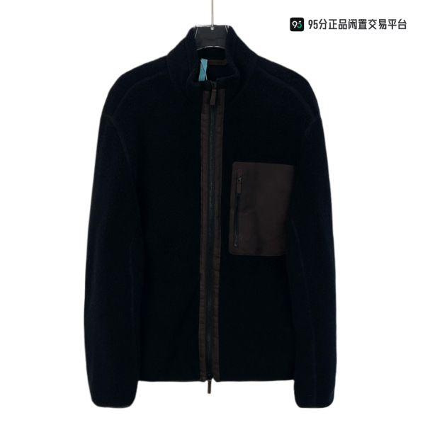 Ermenegildo Zegna Zegna Men's Cotton Zip Teddy Fleece Jacket Size US XS / EU 42 / 0 - 1 Thumbnail