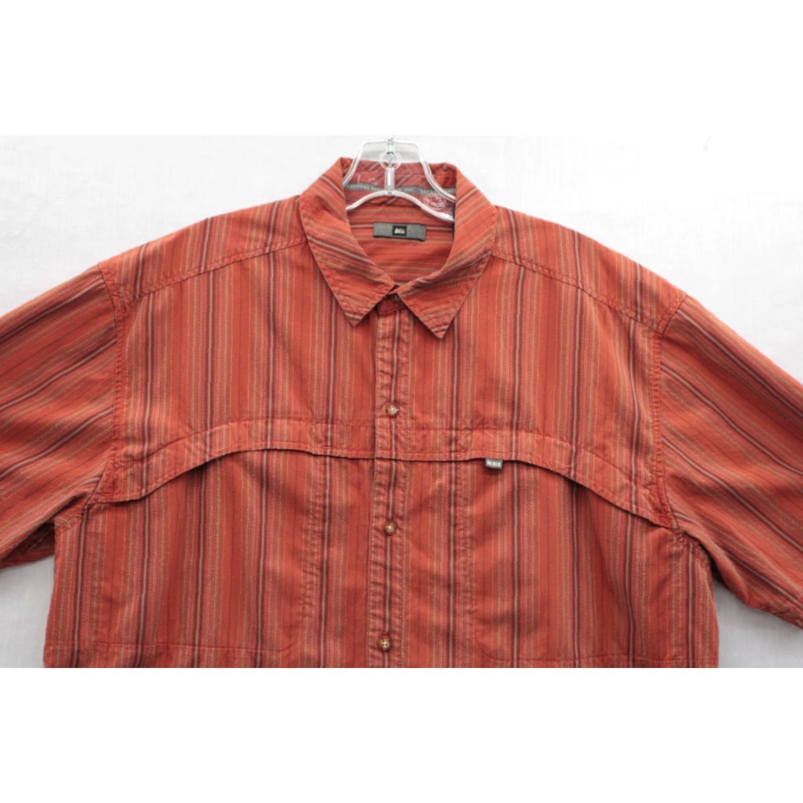 Vintage REI Shirt Button-Up Orange Short Sleeve Pocket Lightweight Outdoors Men L Shirt Size US L / EU 52-54 / 3 - 3 Thumbnail
