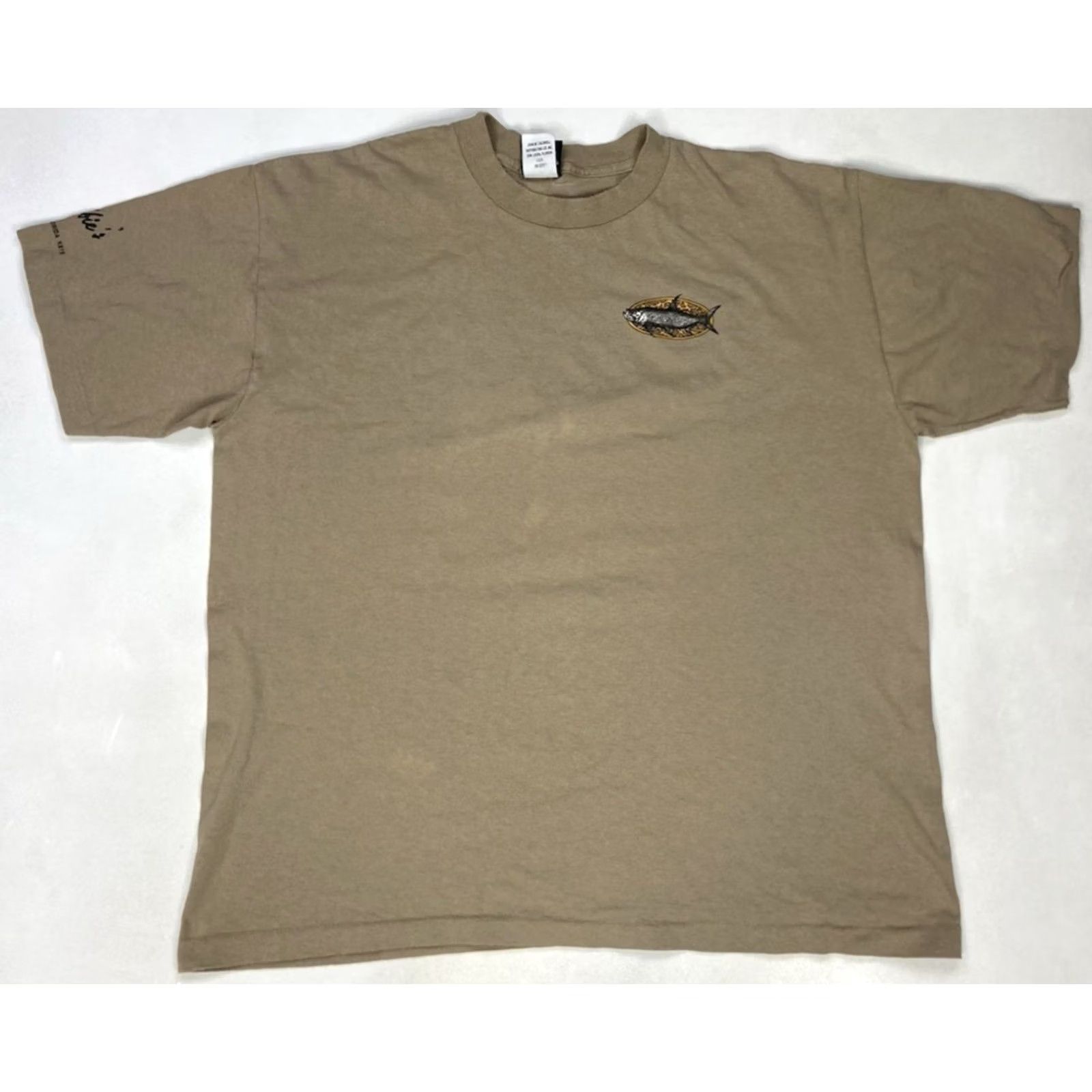 Vintage VINTAGE H Blue O Tarpon Fish Graphic T-shirt Men XXL Beige USA 90s Single Stitch Mens T-Shirt Size US XXL / EU 58 / 5 - 4 Thumbnail