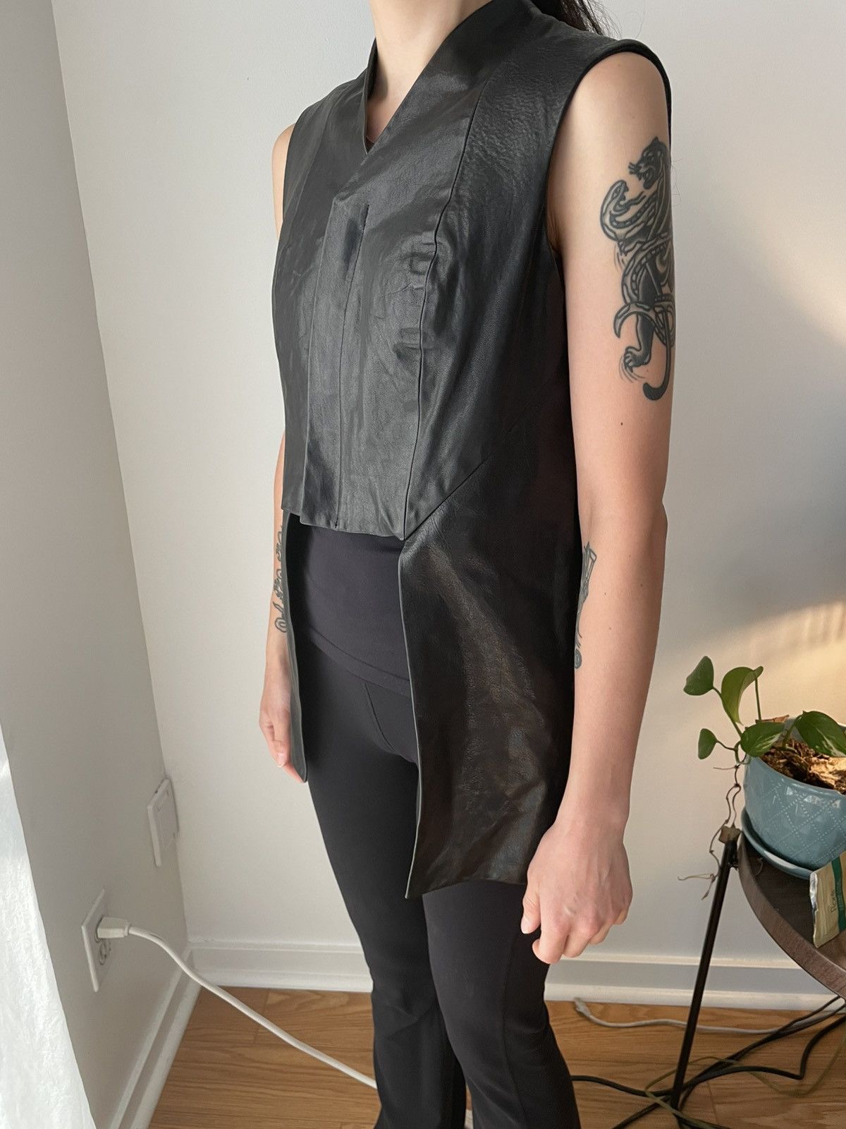 Rick Owens Rick Owens SS11 Anthem Leather Vest Size XS / US 0-2 / IT 36-38 - 5 Thumbnail