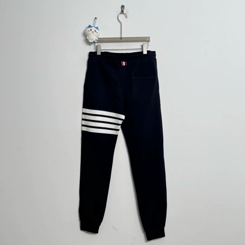 Thom Browne Thom Browne size2 Blue four stripe trousers Size US 26 / EU 42 - 3 Thumbnail