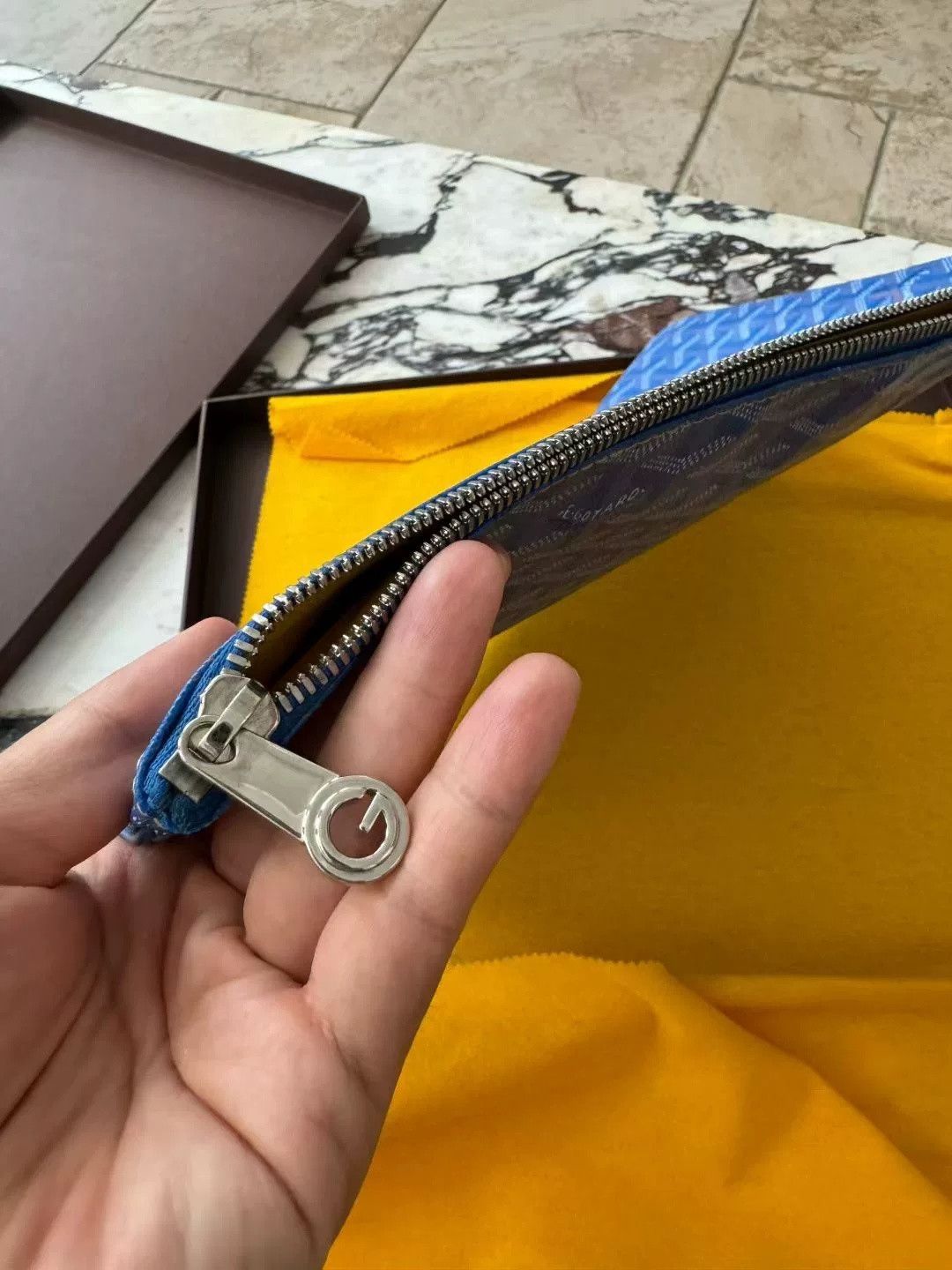 Goyard Goyard Electric Blue Monogram Oversized Clutch Size ONE SIZE - 2 Thumbnail
