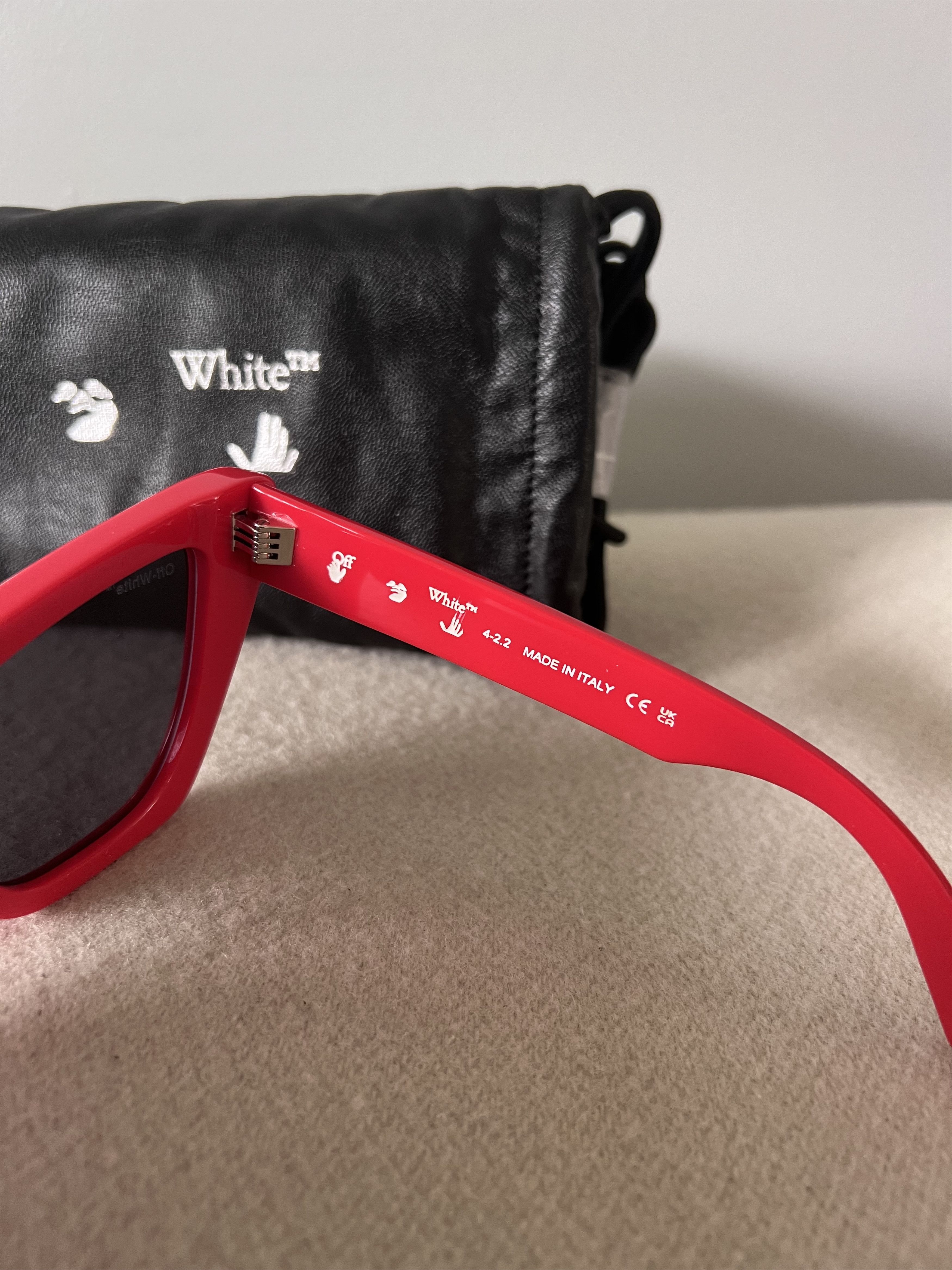 Off-White Off White Arrows Cat Eye Sunglasses in Red Size ONE SIZE - 4 Thumbnail
