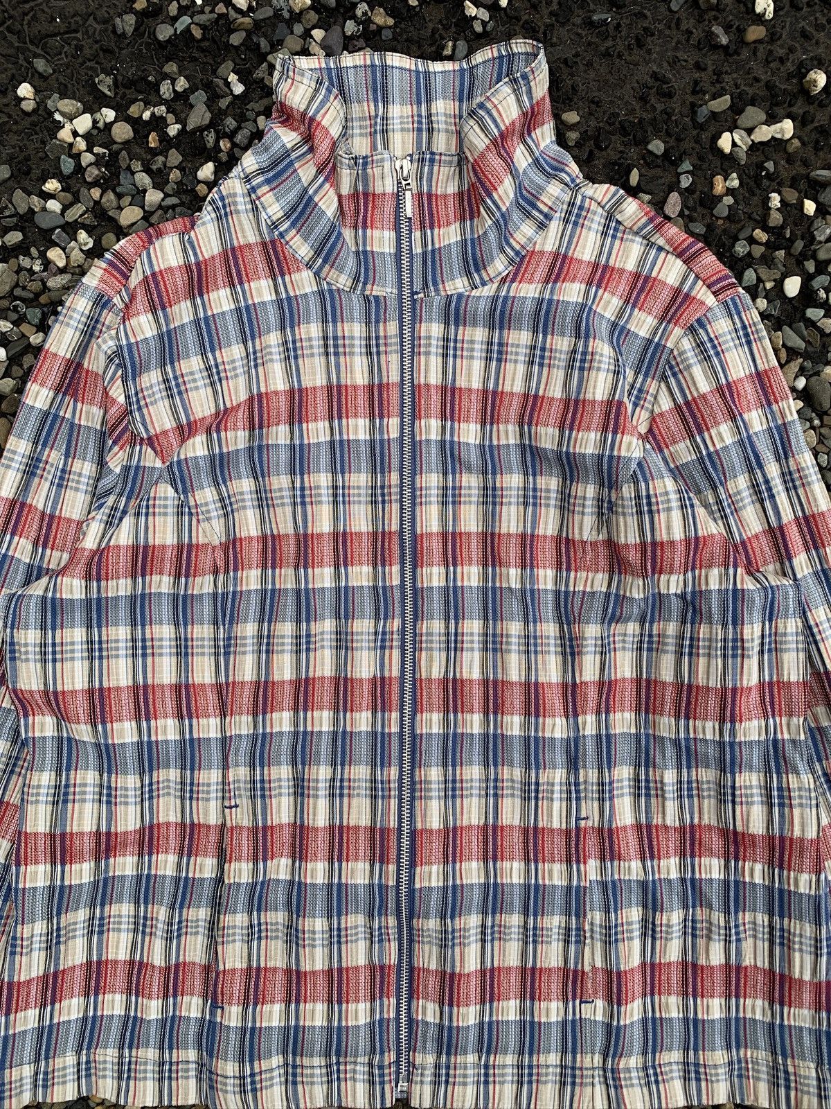 Other Christopher & Banks Lightweight Plaid Zip-Up Jacket Size L / US 10 / IT 46 - 2 Thumbnail