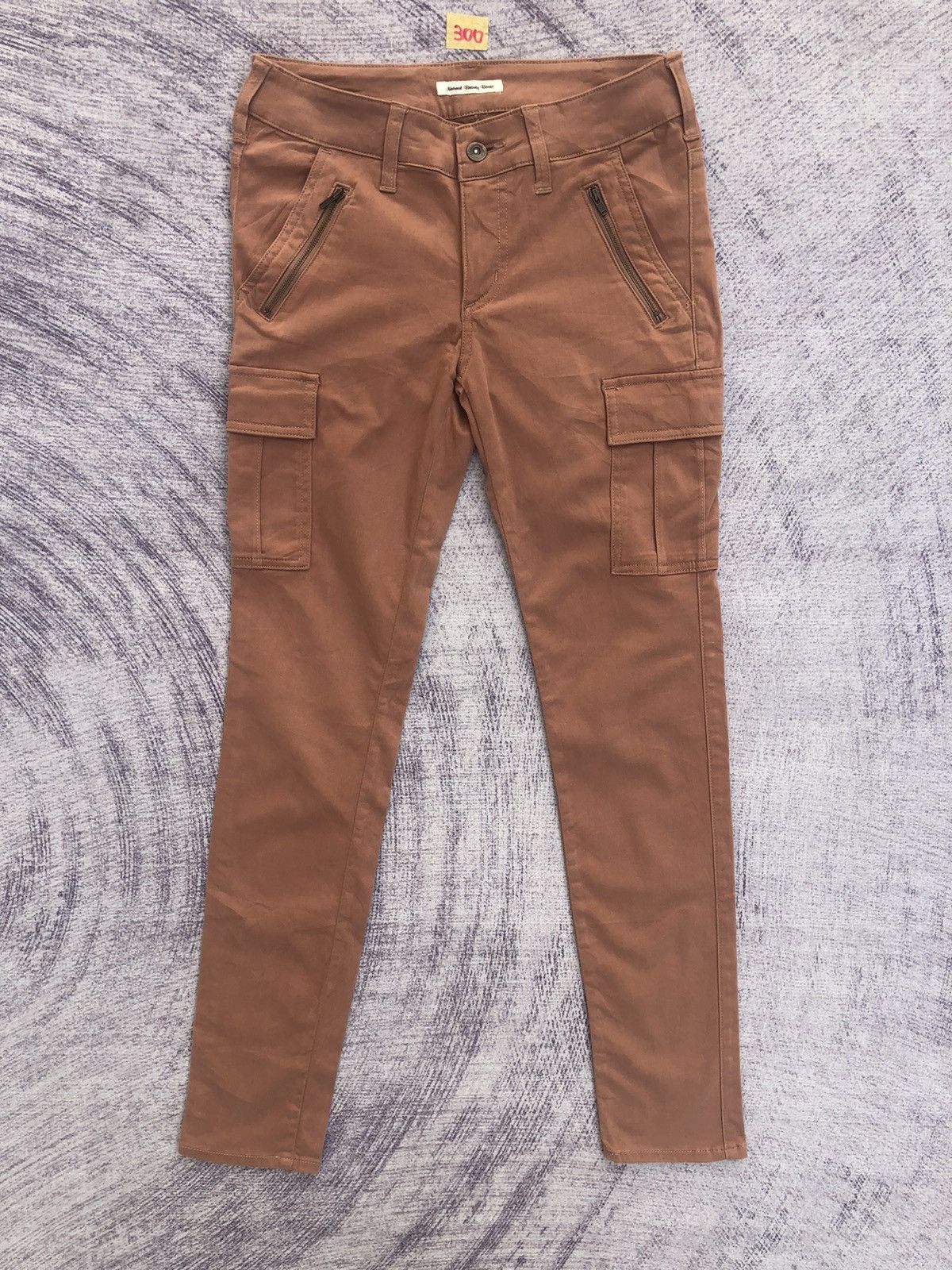 Beauty Beast × Japanese Brand Slim Fit Beige Cargo Trousers Multi Pocket Pants Size US 27 - 1 Thumbnail