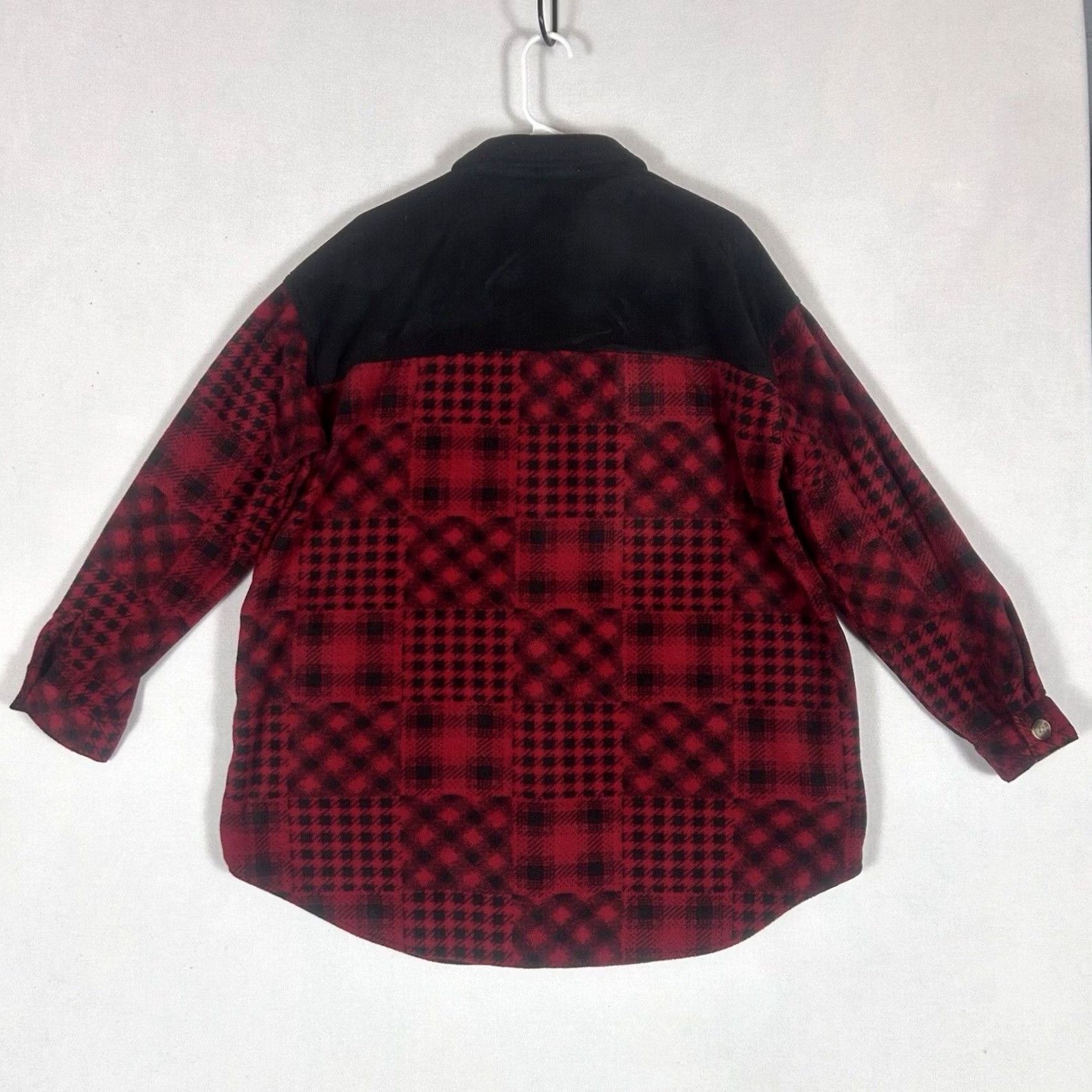 Vintage Maurices Heavy Plaid Flannel Jacket Shirt Womens XL Red Black Long Sleeve Fleece Quilted Pockets Snap Jacket Size XL / US 12-14 / IT 48-50 - 6 Thumbnail