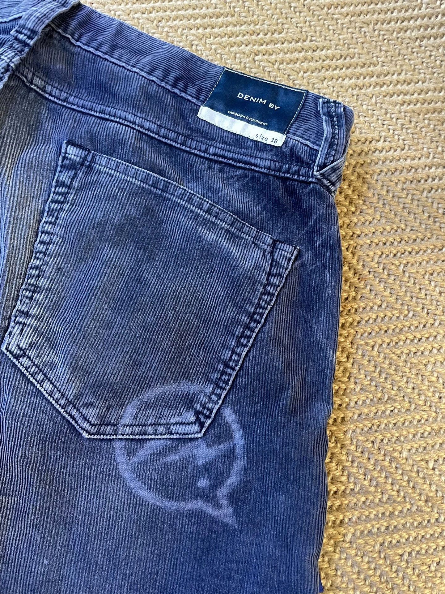 Vanquish DENIM BY VANQ & FRAGMENT Washed Corduroy Distressed Pant W36 Size US 36 / EU 52 - 6 Thumbnail