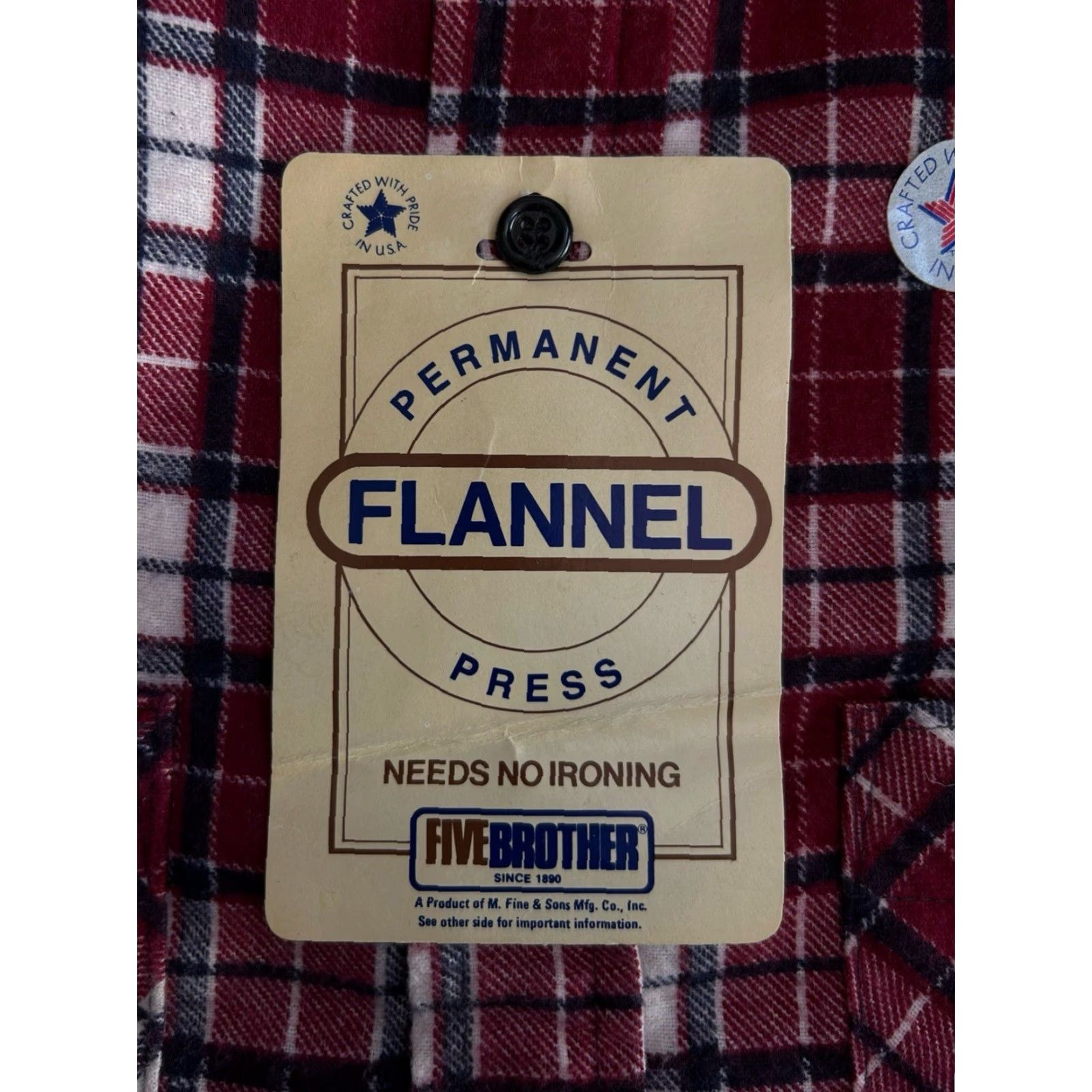 Vintage VINTAGE Five Brother Dakota Plaid Flannel Shirt Mens 3XL Red USA NWT NOS Button-Up Long Sleeve Cotton 80s Size US XXL / EU 58 / 5 - 3 Thumbnail
