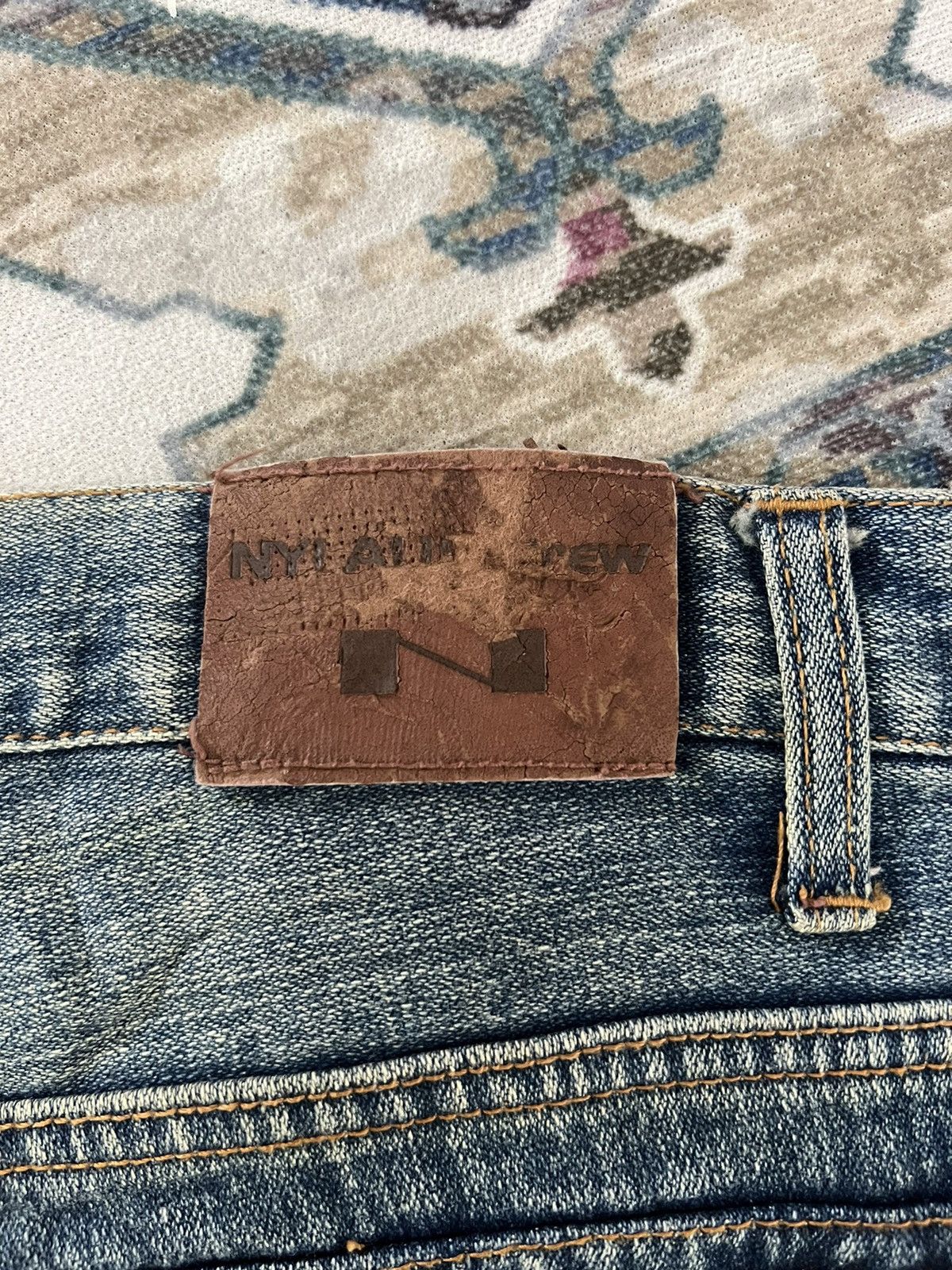 Japanese Brand × Vintage FLARED💥NYLAUS RIPPED DISTRESSED DENIM PANT Size US 32 / EU 48 - 8 Thumbnail