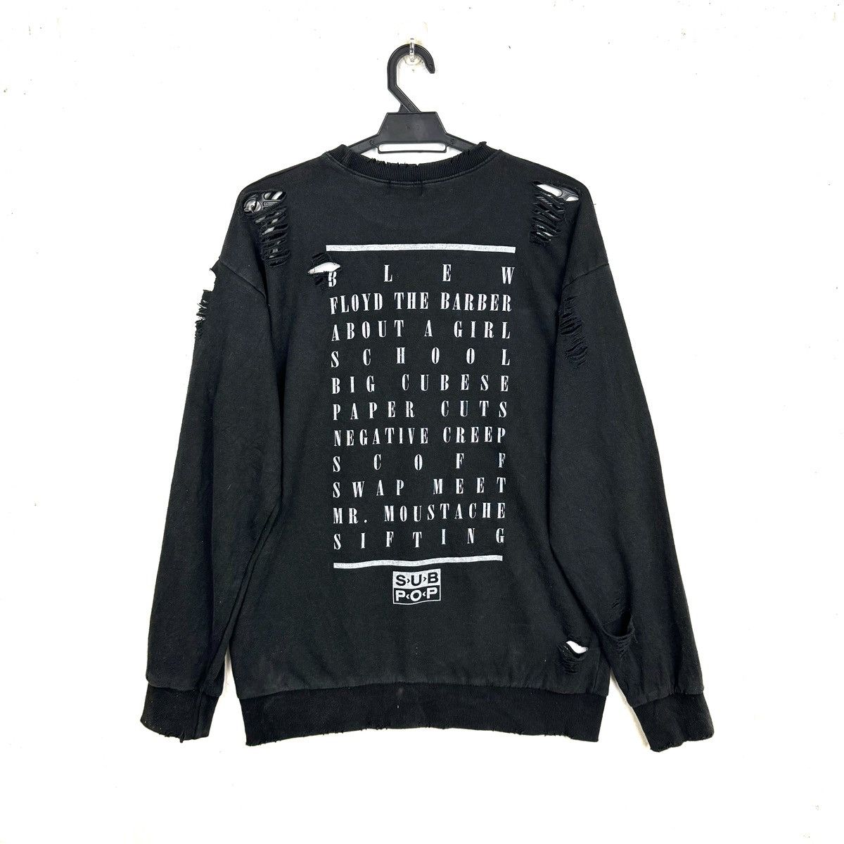 Band Tees Thrashed Nirvana Bleach Distress Sweatshirt VolcanAphrodite Size US M / EU 48-50 / 2 - 8 Thumbnail