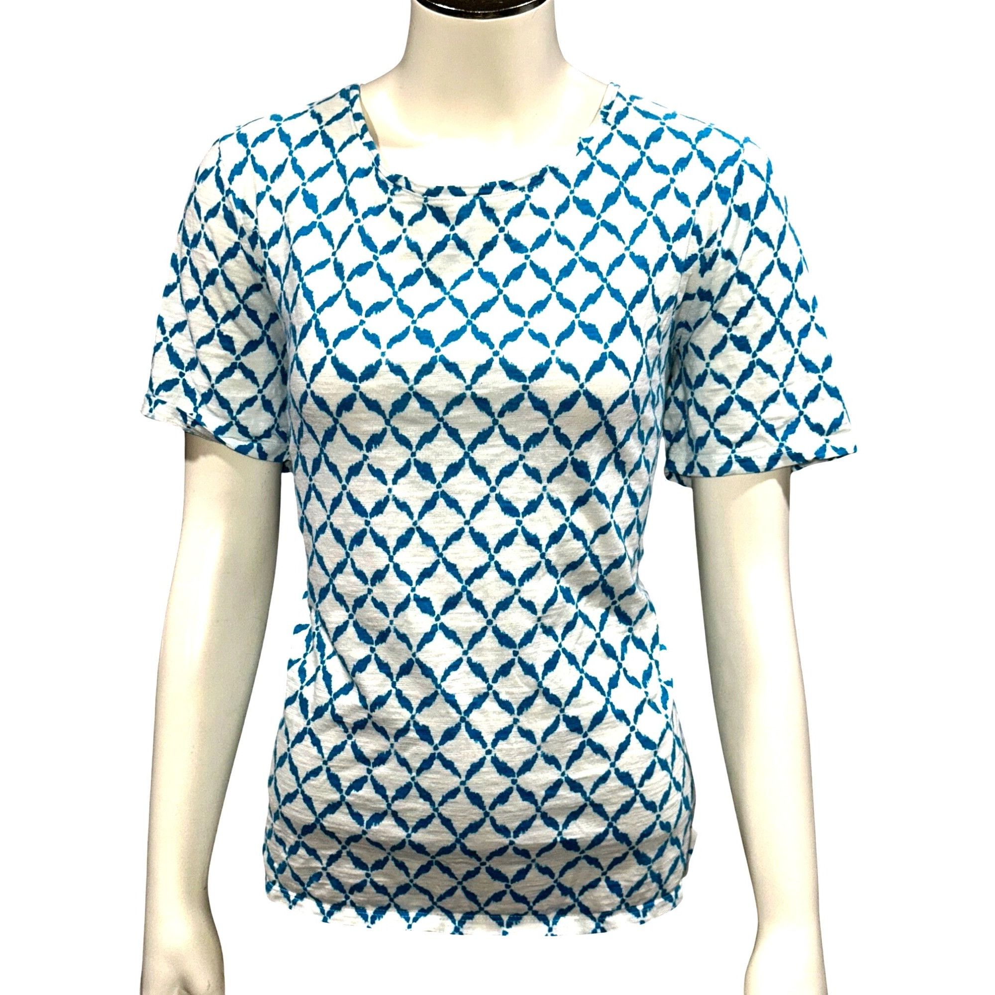 Chicos Chicos Button Back Slub Tee Blouse Soft Cotton Blend Scoop Size M / US 6-8 / IT 42-44 - 1 Thumbnail