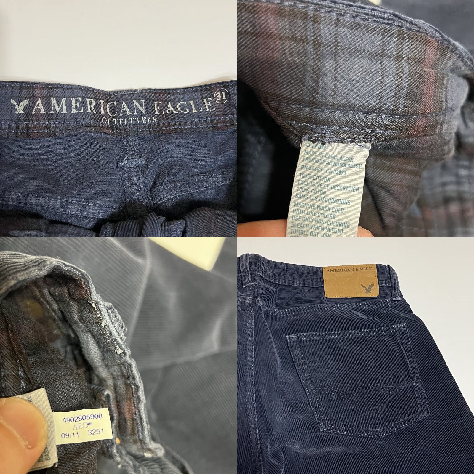 American Eagle Outfitters VINTAGE? No — American Eagle Corduroy Pants Mens Regular 34x28 Blue Chino Flat Front Pockets 34 Waist Casual Size US 34 / EU 50 - 8 Thumbnail