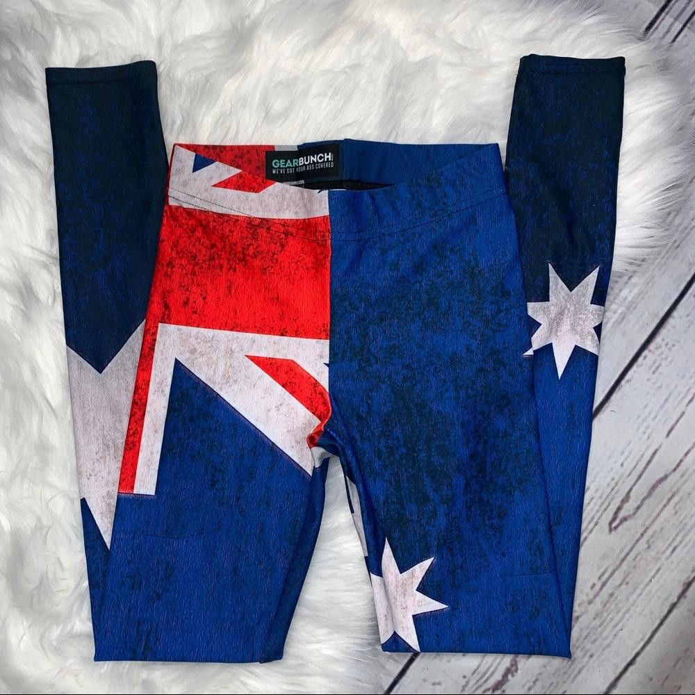 Designer GearBunch Australian Flag Print Leggings size XS Size 26" / US 2 / IT 38 - 2 Thumbnail