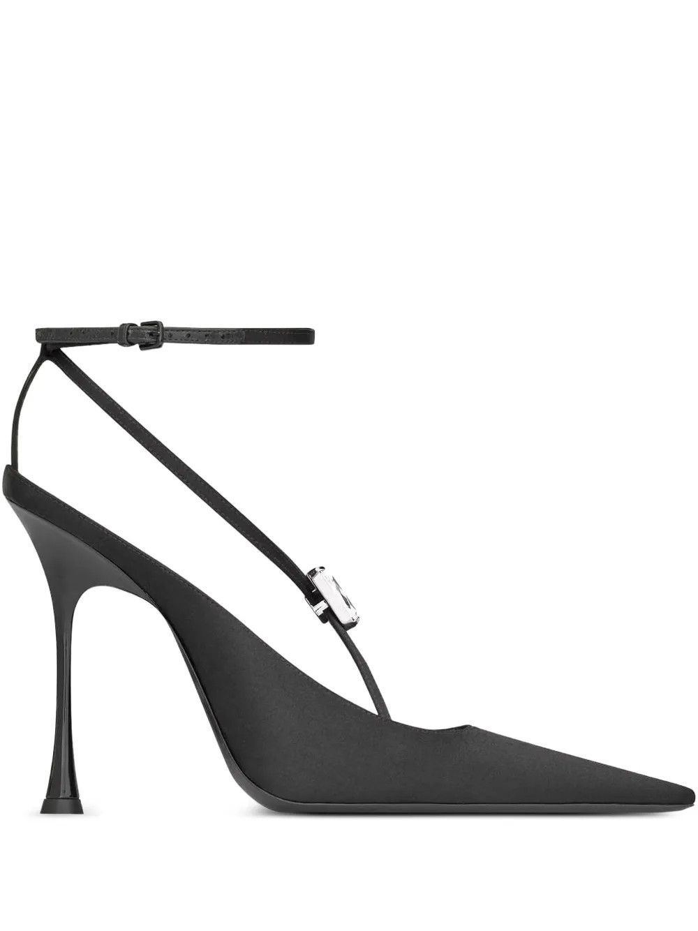Saint Laurent Paris o1bcso1str0426 Harlow Crystal Embellished Slingback in Black Size US 9 / IT 39 - 1 Thumbnail