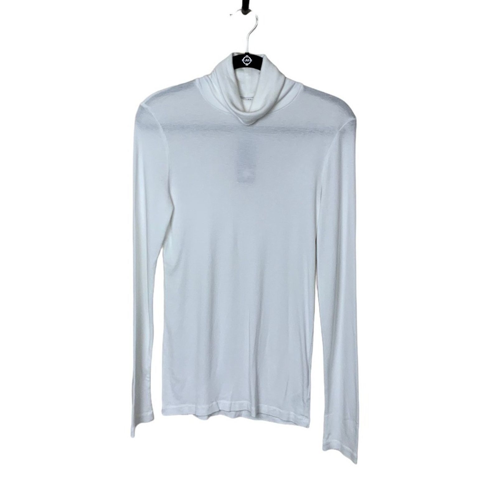Splendid Splendid Long Sleeve Modal Supima Cotton Turtleneck White L Size L / US 10 / IT 46 - 6 Thumbnail