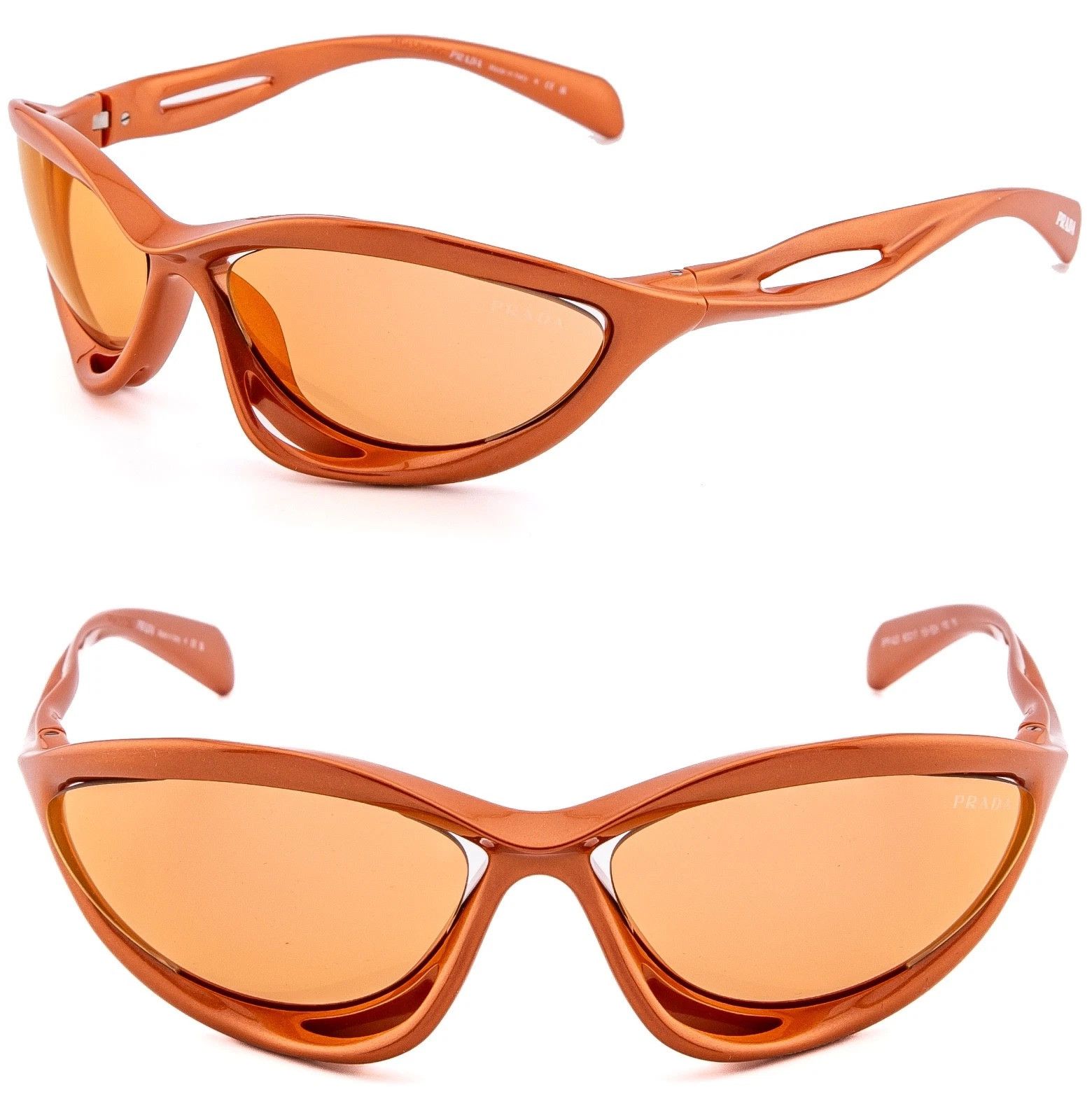 Prada PRADA PRA23S MORPH Metal Orange Mirror Wavy A23 Fashion A26 Size ONE SIZE - 1 Thumbnail