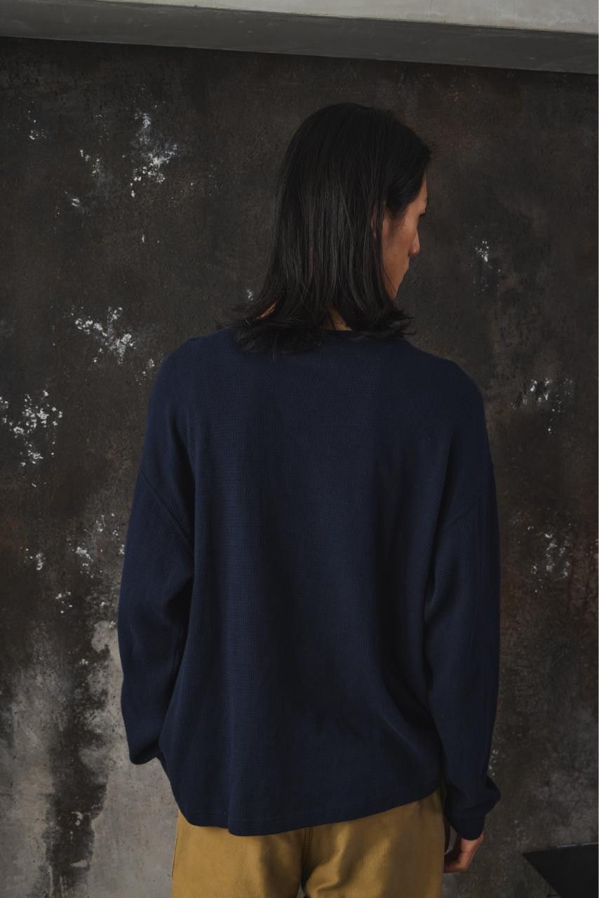 Porter Classic Porter Classic H/W THERMAL CREWNECK Navy Size US L / EU 52-54 / 3 - 6 Thumbnail