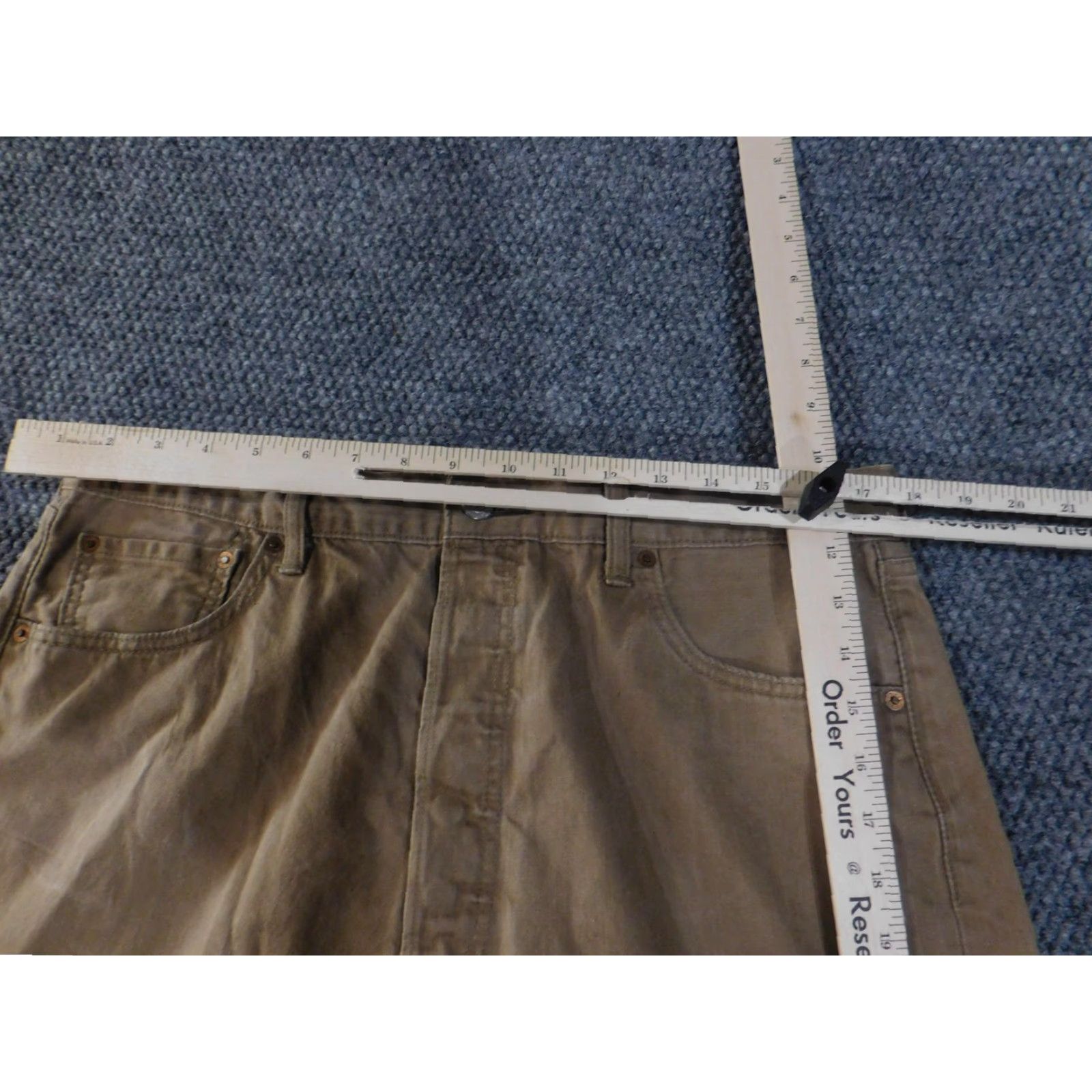 Levi's VINTAGE Levis 501 Jeans Mens 38x30 Brown Straight Leg Button Fly 100% Cotton Pants Size US 38 / EU 54 - 4 Thumbnail