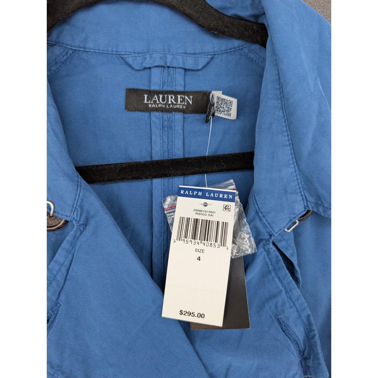 Lauren Ralph Lauren Lauren Ralph Lauren Trench Coat Women 4 Blue Classic Double Size S / US 4 / IT 40 - 2 Thumbnail