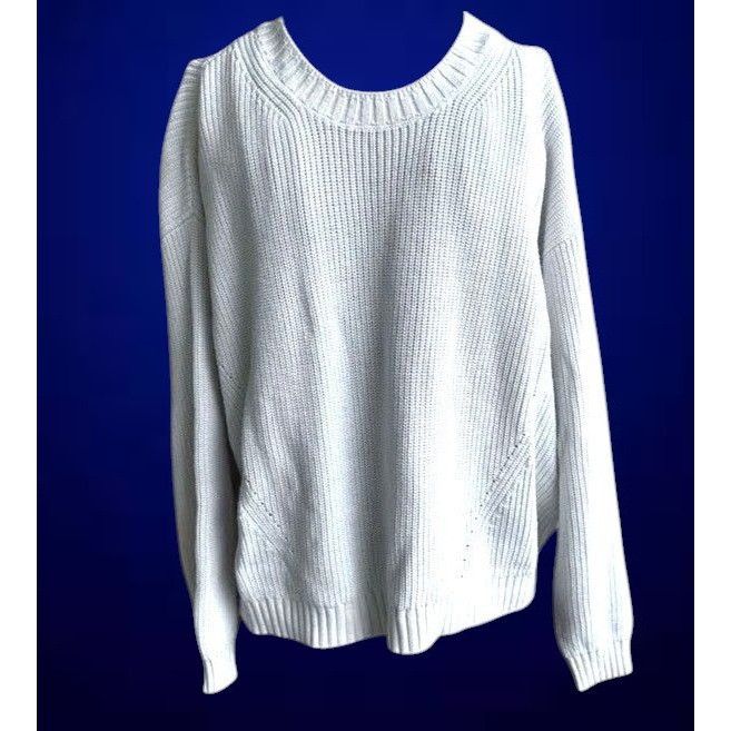 Tommy Hilfiger × Vintage Vintage Tommy Hilfiger Sweater XXL? Cream Pullover Logo Lon Size XXL / US 16-18 / IT 52-54 - 1 Thumbnail