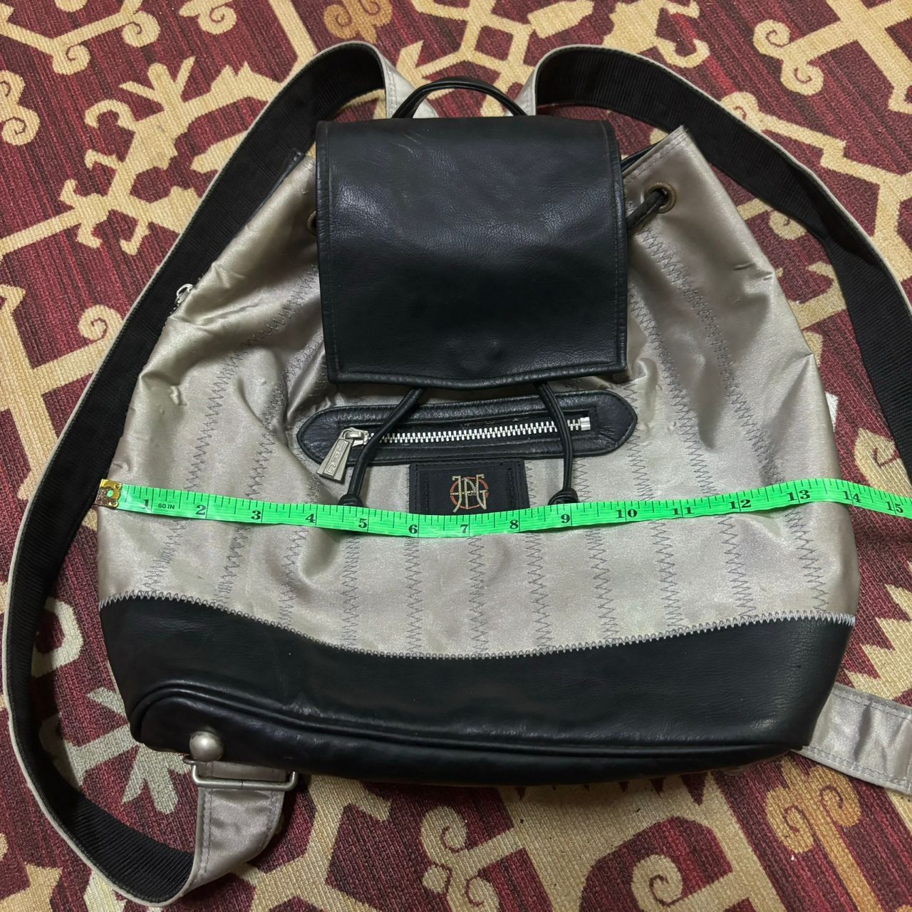 Jean Paul Gaultier Vintage Jean Paul Gaultier JPG Logo Nylon Leather Backpack Size ONE SIZE - 15 Thumbnail