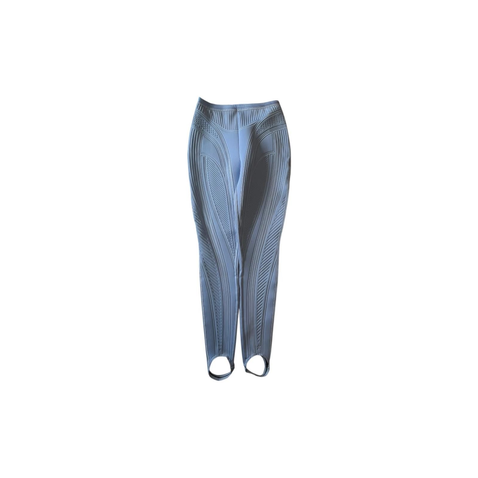 Mugler Mugler Stirrup Legging Pale Blue UK16 Size 34" / US 12 / IT 48 - 3 Thumbnail