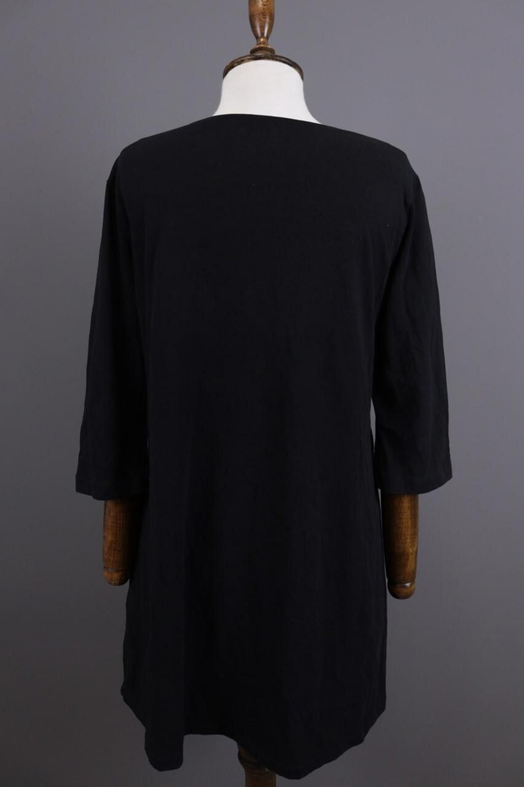 Designer Gudrun Sjoden Black Lagenlook Relaxed A-Line Dress Size L Size L / US 10 / IT 46 - 10 Thumbnail