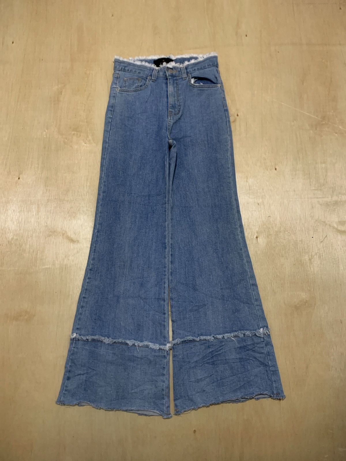 14th Addiction × 20471120 × Japanese Brand Y2k Flare DINT Denim Jeans Bootcut Size 28" / US 6 / IT 42 - 1 Thumbnail