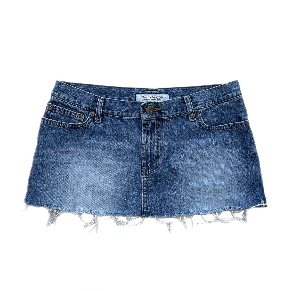 Abercrombie & Fitch y2k abercrombie & fitch low rise denim micro mini skirt Size 25" / US 0 / IT 36 - 1 Thumbnail