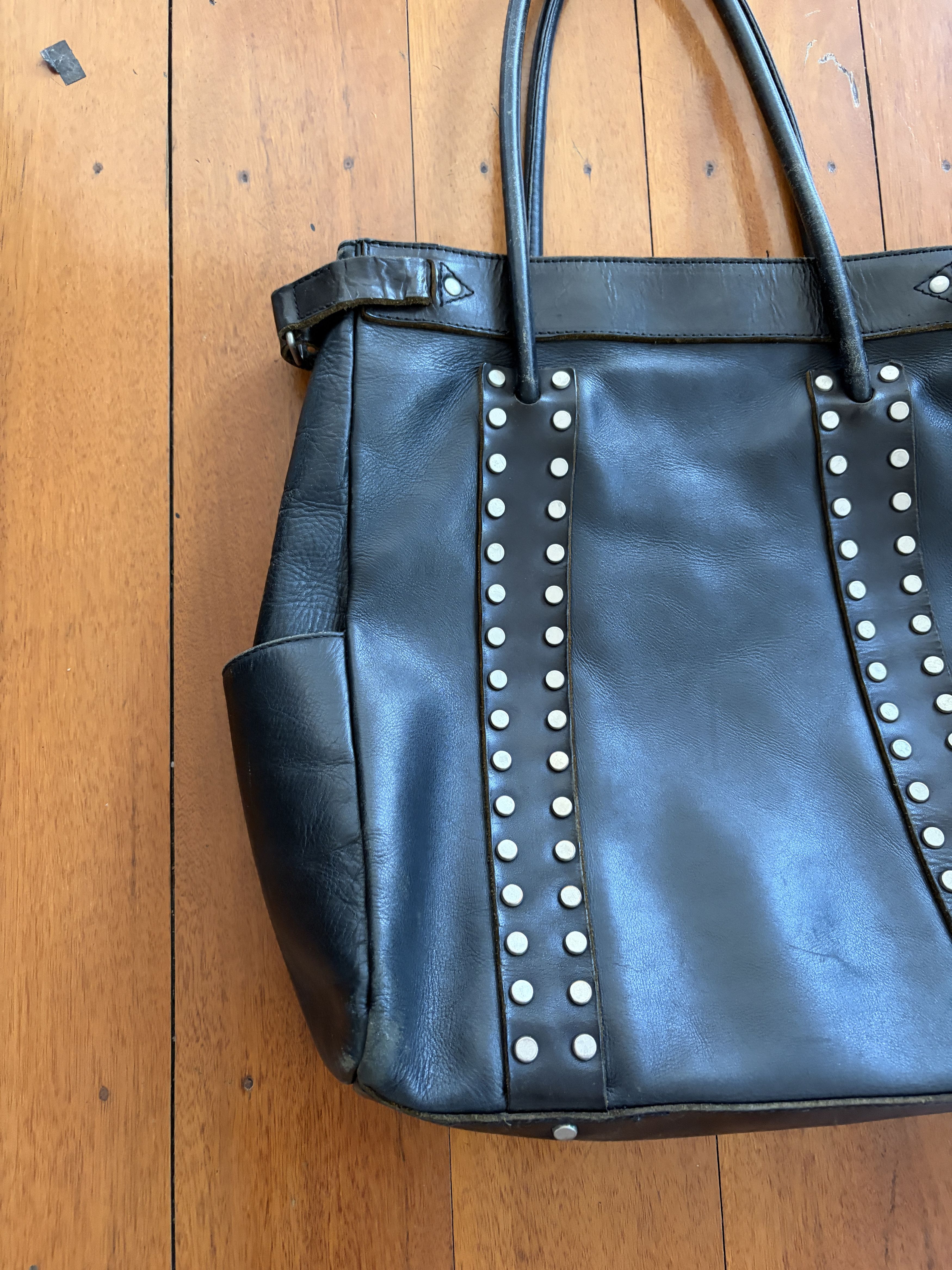Yohji Yamamoto Yohji Yamamoto 90s Studded Tote Bag Size ONE SIZE - 3 Thumbnail