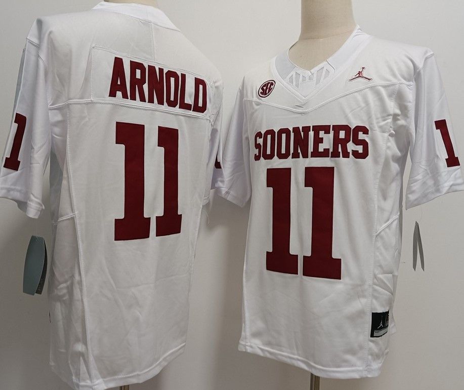 Other Men's NCAA Oklahoma Sooners 11 Jackson Arnold White Jerseys Size US XL / EU 56 / 4 - 3 Thumbnail