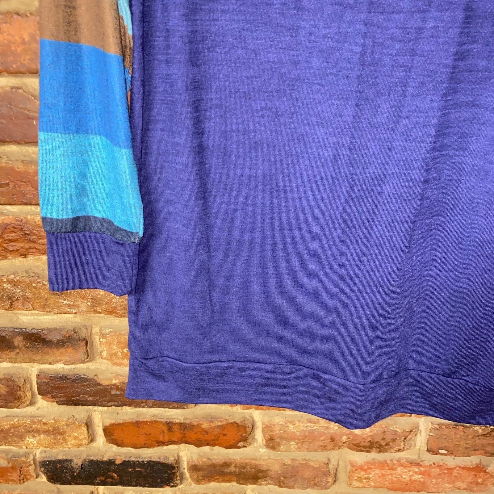 Other Women's Blue Color Block Pullover Knit Sweater Large Size L / US 10 / IT 46 - 3 Thumbnail