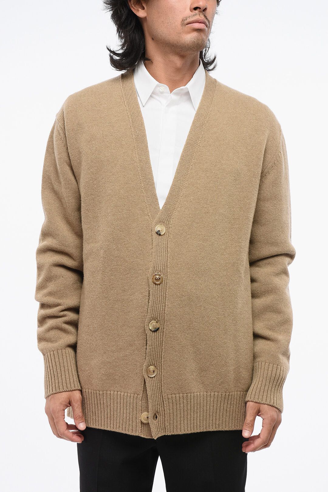 Maison Margiela MM10 Wool Cardigan with V-Neck Size US S / EU 44-46 / 1 - 1 Thumbnail