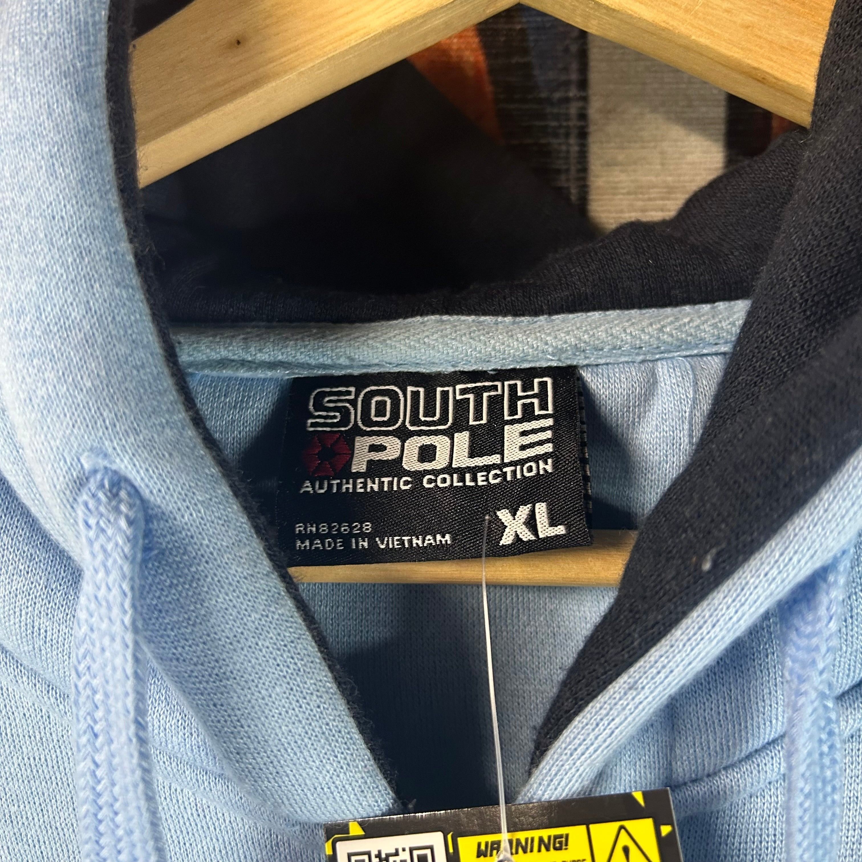 Southpole Y2K Southpole Authentic Denim Zip Up Hoodie Baby Blue Size Size US XL / EU 56 / 4 - 3 Thumbnail